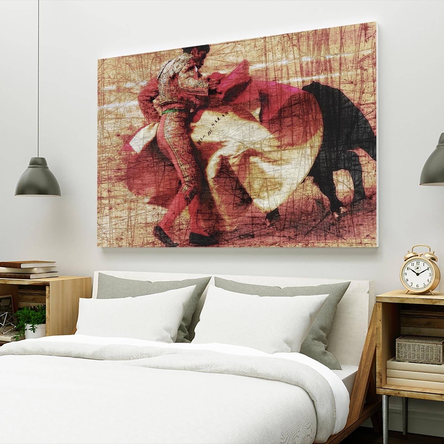 San Miguel, Bullfight #1 by Doug Landreth on GIANT ART - red everyday life