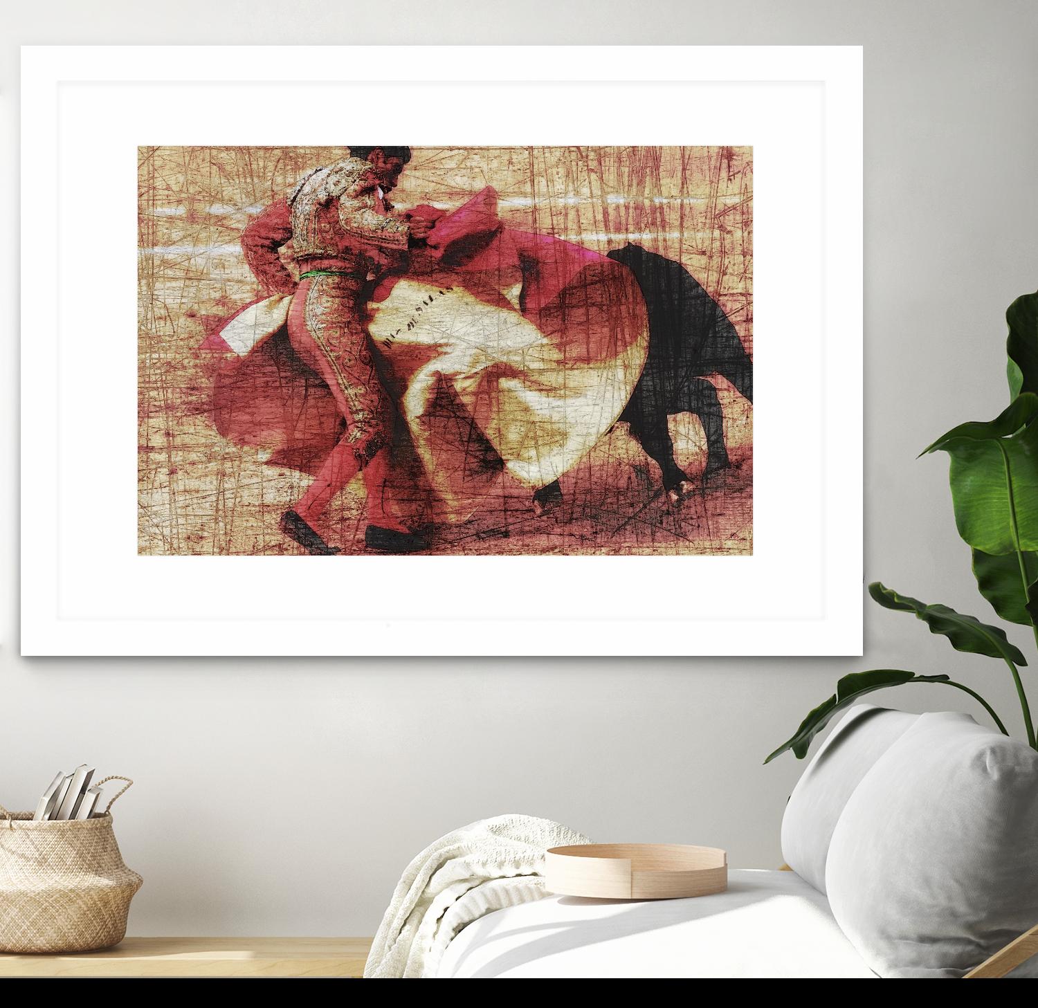 San Miguel, Bullfight #1 by Doug Landreth on GIANT ART - red everyday life