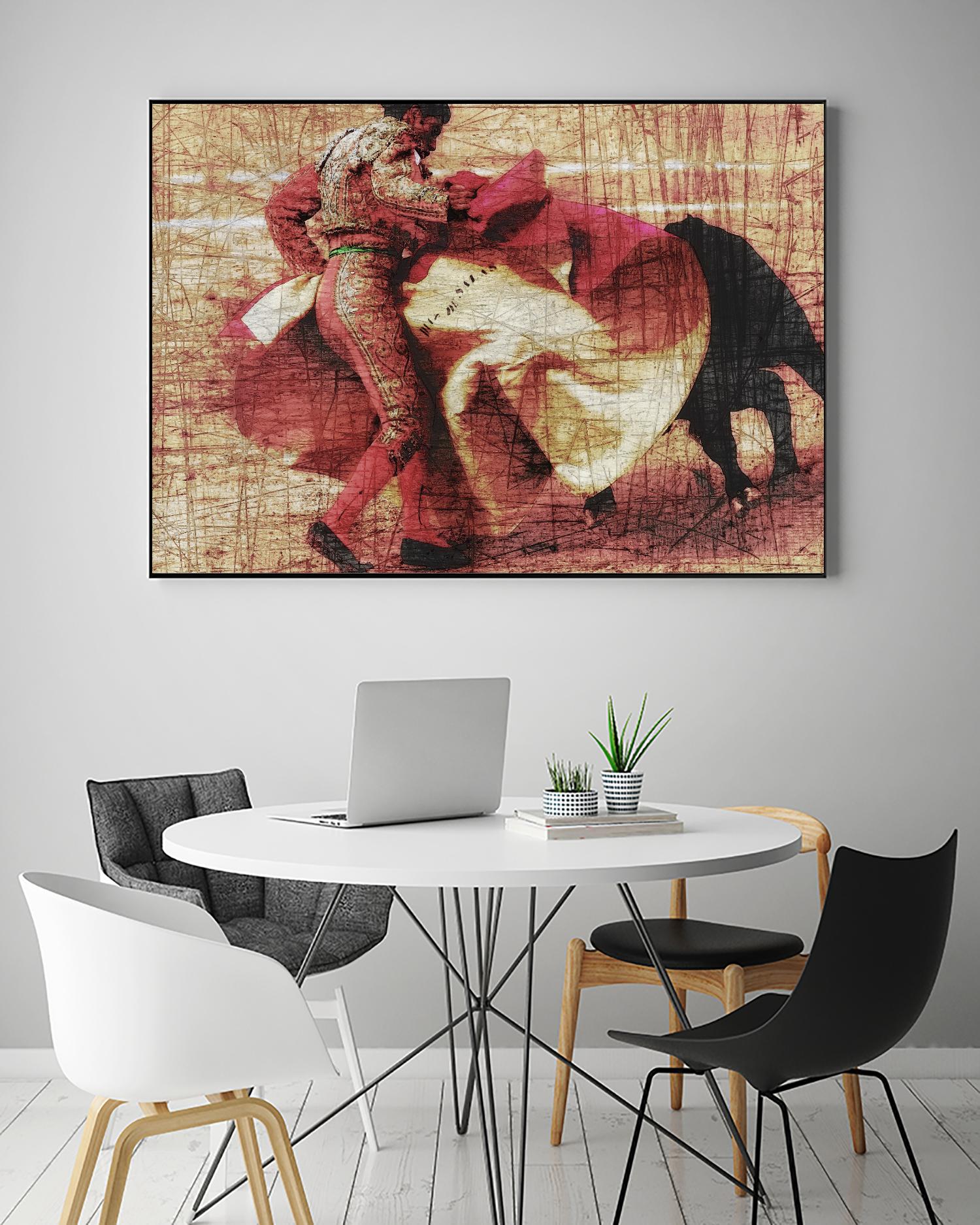 San Miguel, Bullfight #1 by Doug Landreth on GIANT ART - red everyday life