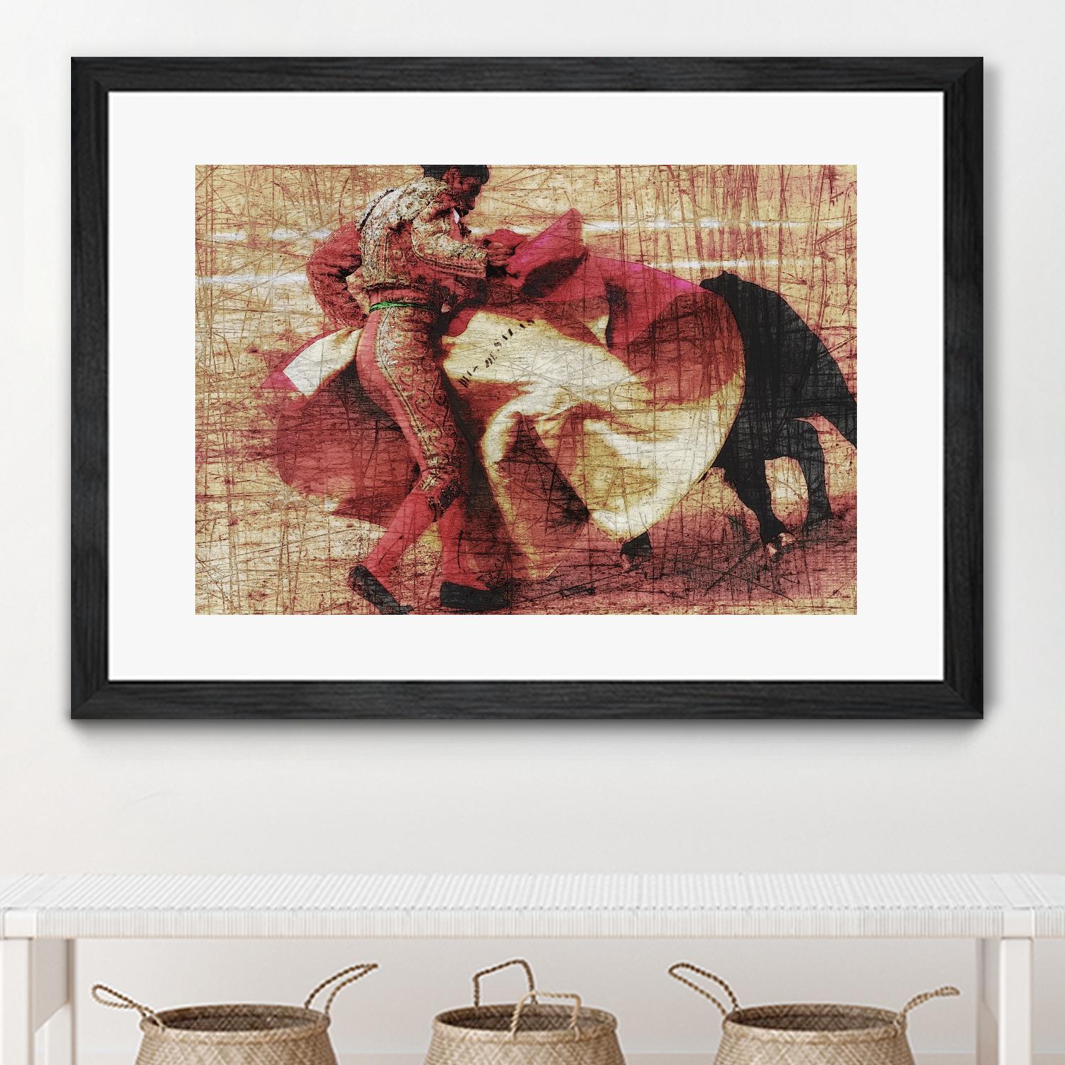 San Miguel, Bullfight #1 by Doug Landreth on GIANT ART - red everyday life
