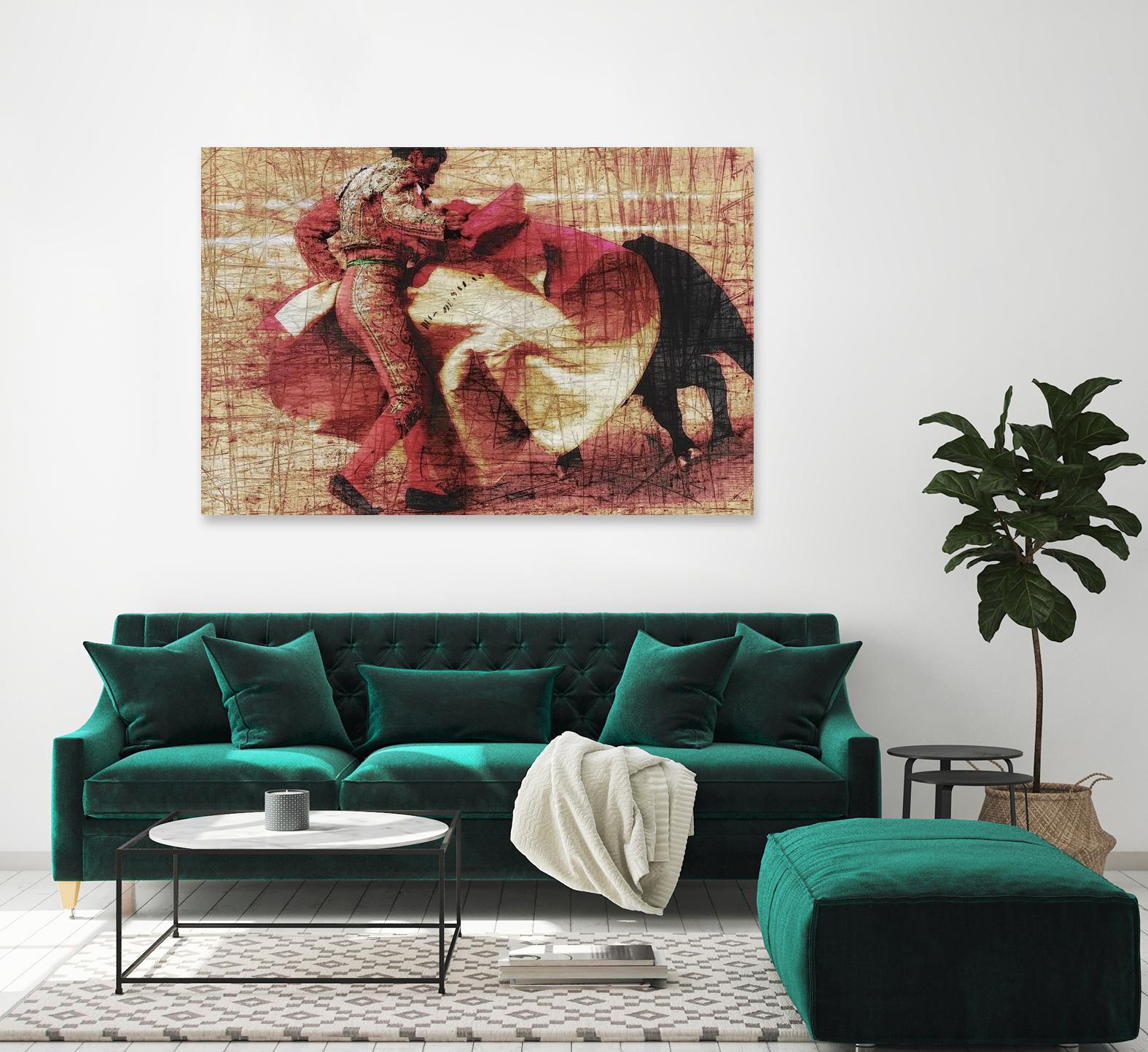 San Miguel, Bullfight #1 by Doug Landreth on GIANT ART - red everyday life