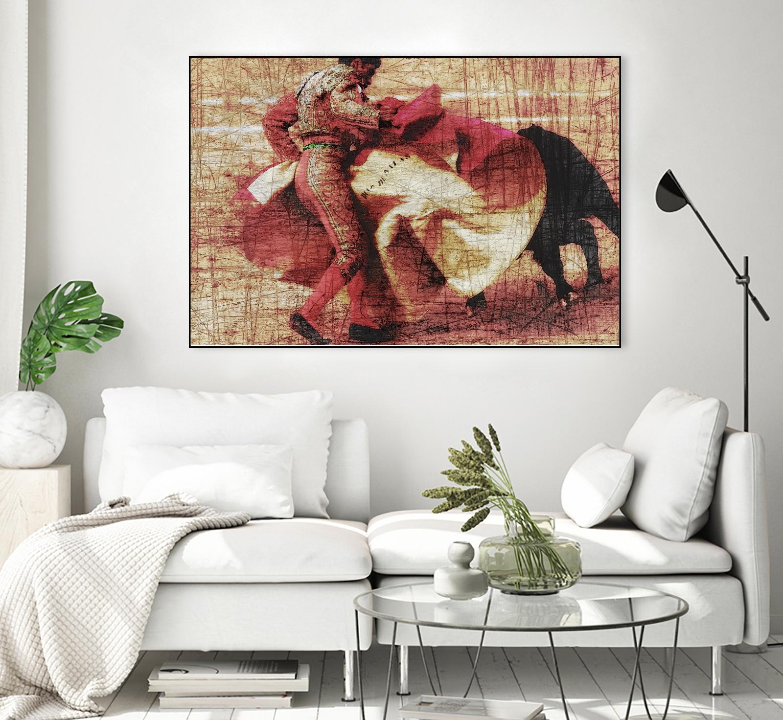 San Miguel, Bullfight #1 by Doug Landreth on GIANT ART - red everyday life