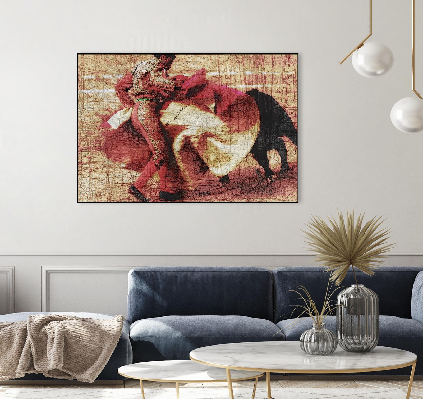 San Miguel, Bullfight #1 by Doug Landreth on GIANT ART - red everyday life