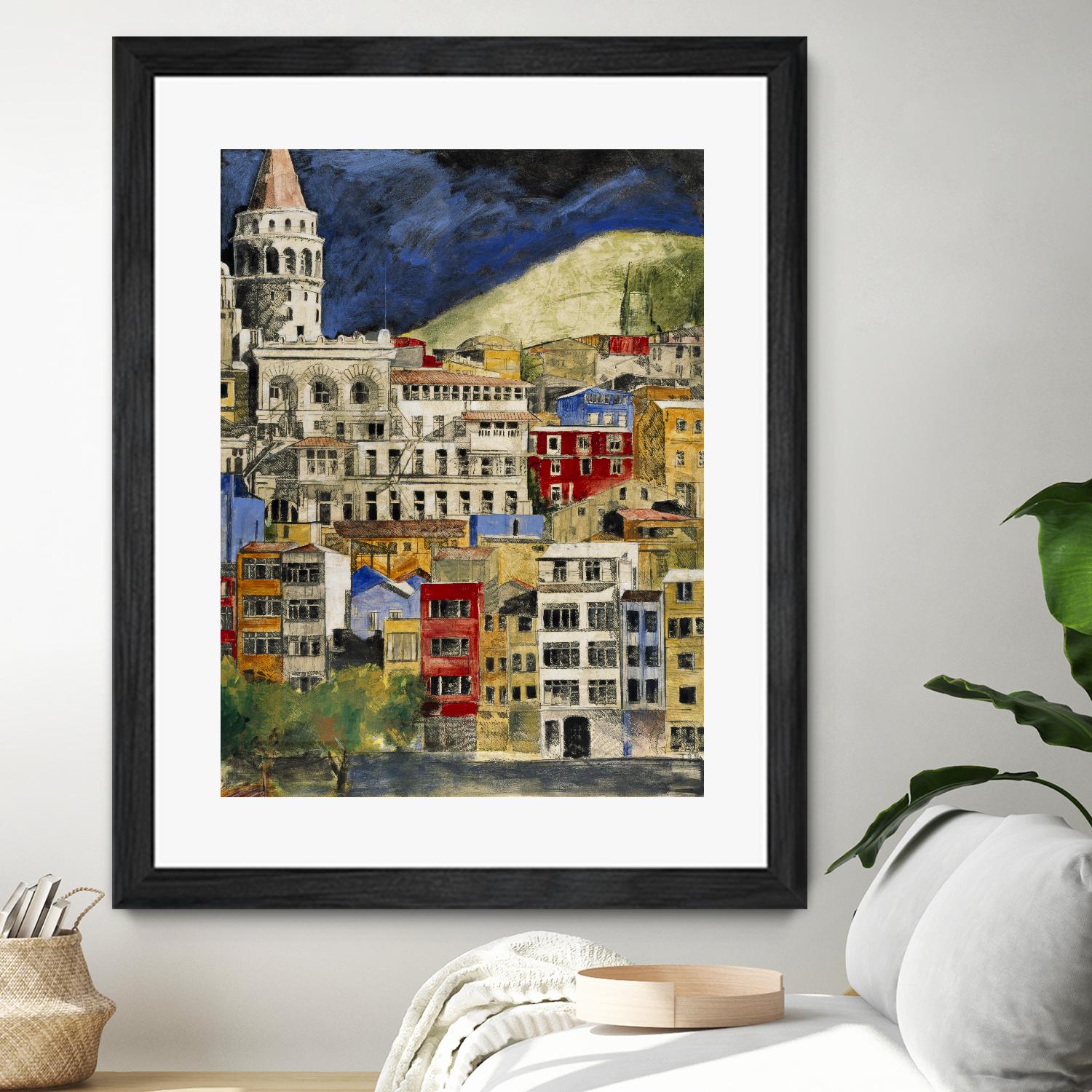 Urbana 1 by Susan Gillette on GIANT ART - beige city scene