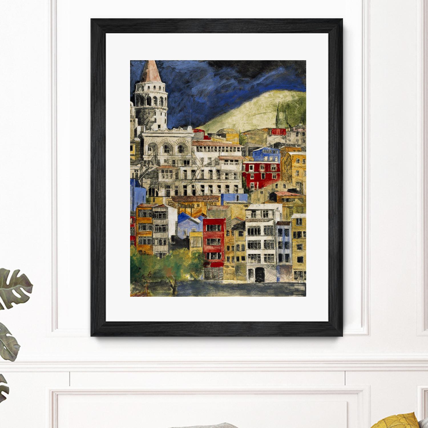 Urbana 1 by Susan Gillette on GIANT ART - beige city scene