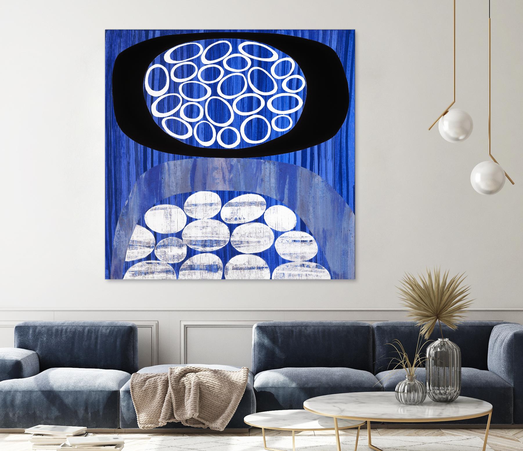 Waterway II by Mary Calkins on GIANT ART - black abstract