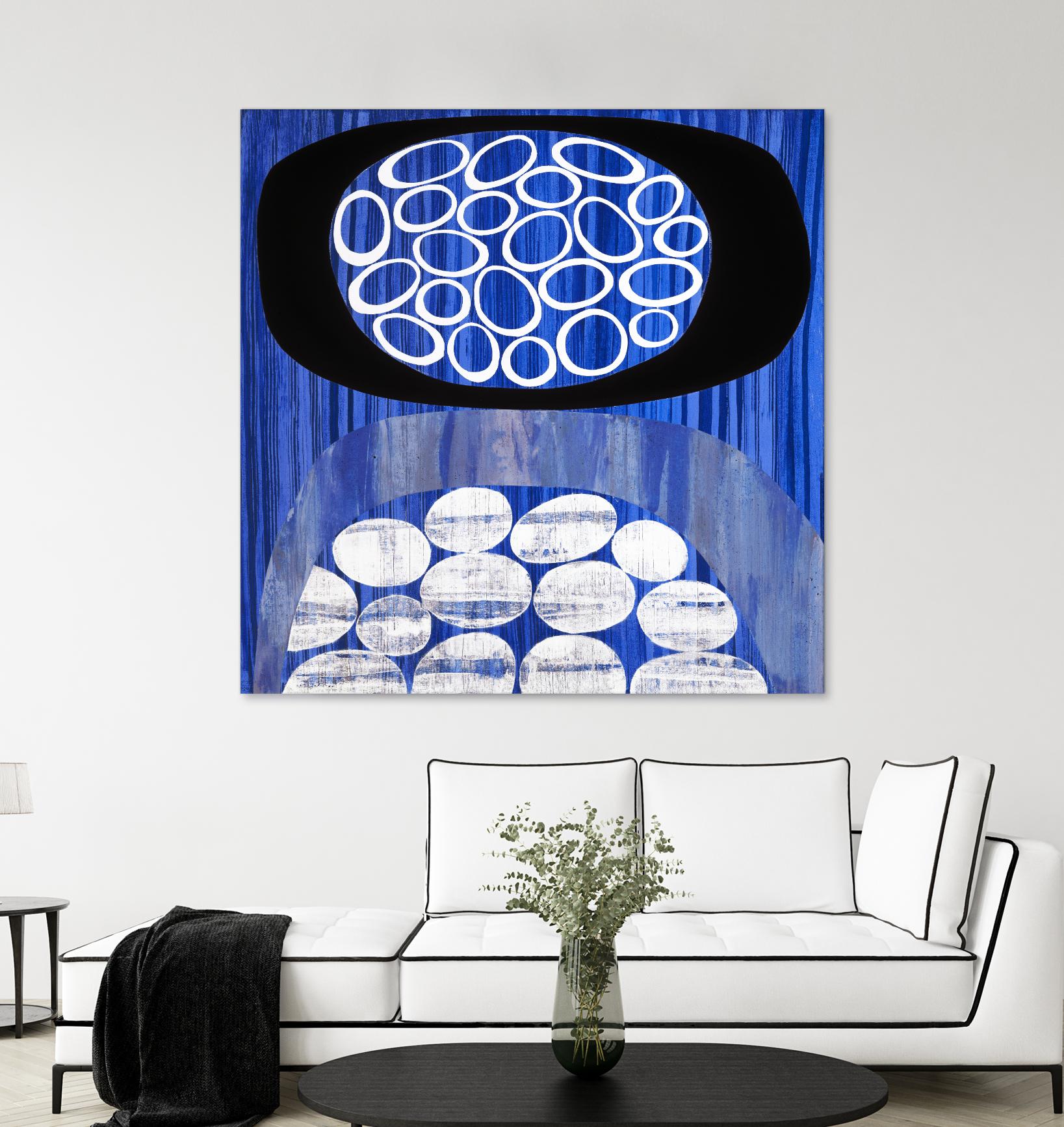 Waterway II by Mary Calkins on GIANT ART - black abstract