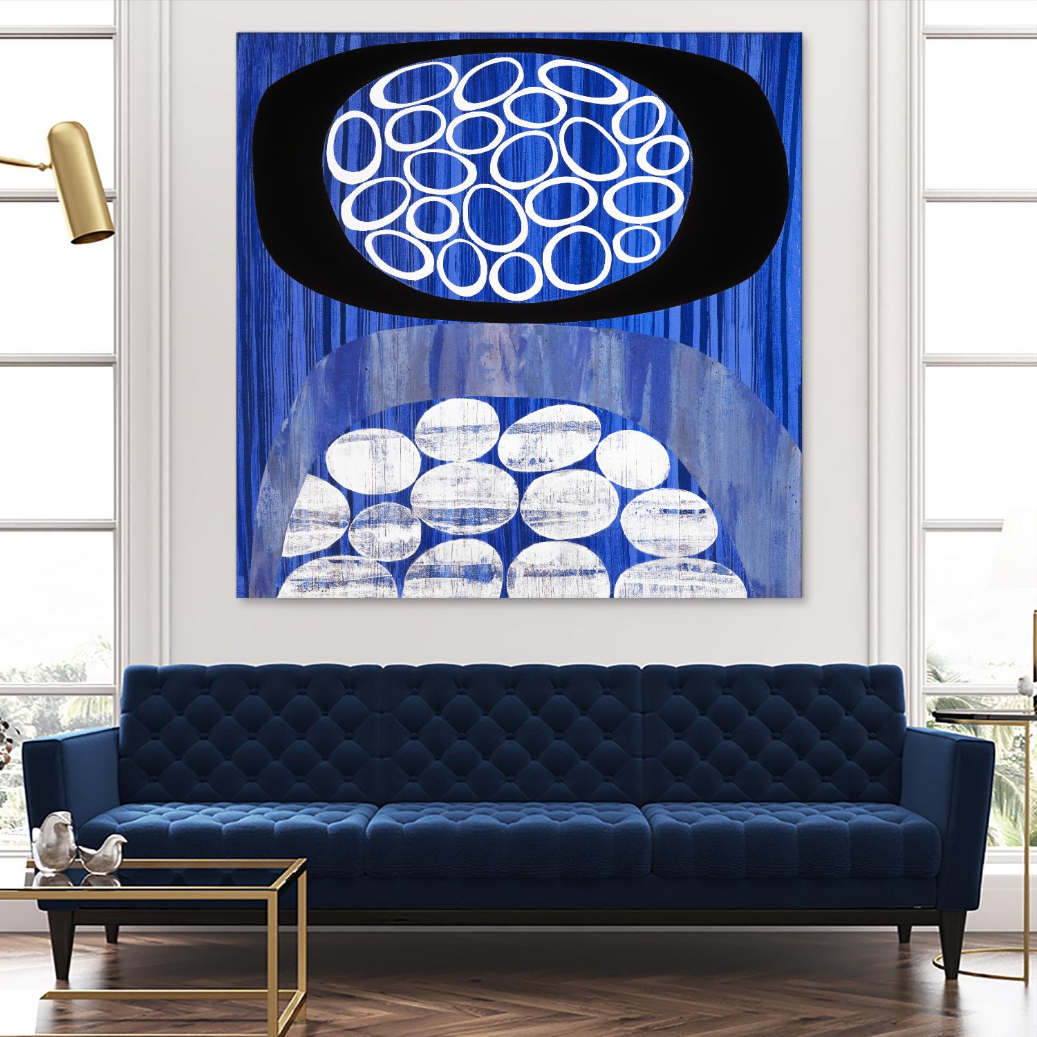 Waterway II by Mary Calkins on GIANT ART - black abstract