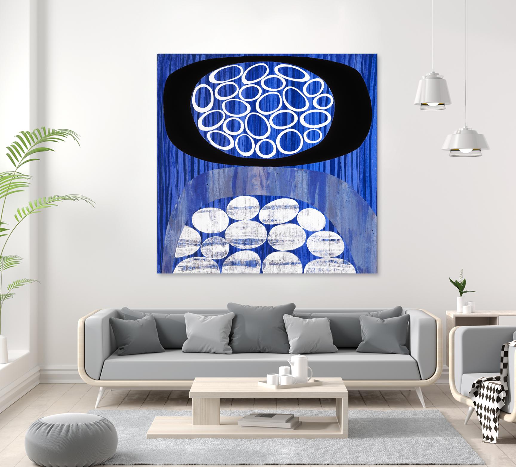 Waterway II by Mary Calkins on GIANT ART - black abstract