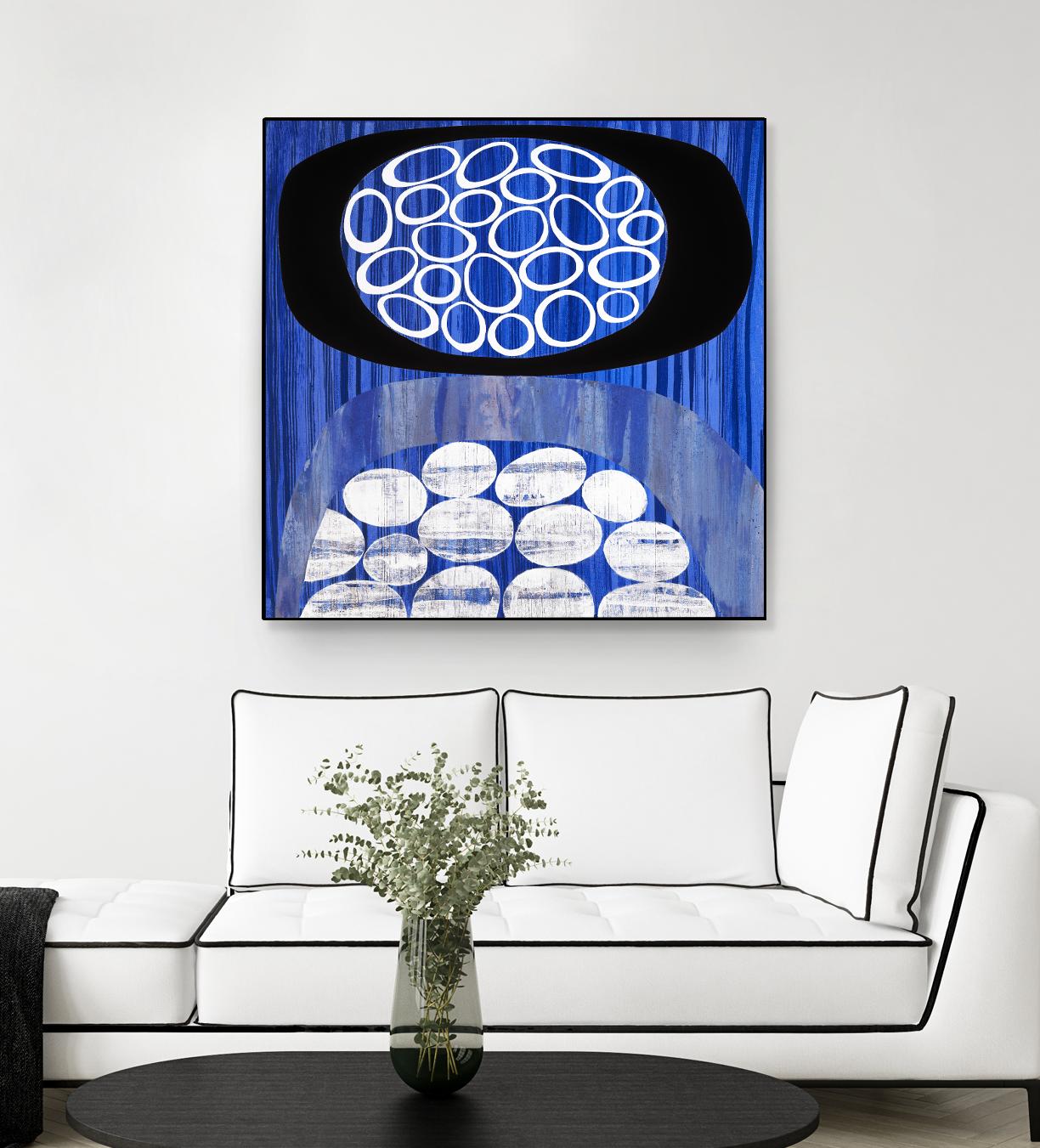 Waterway II by Mary Calkins on GIANT ART - black abstract