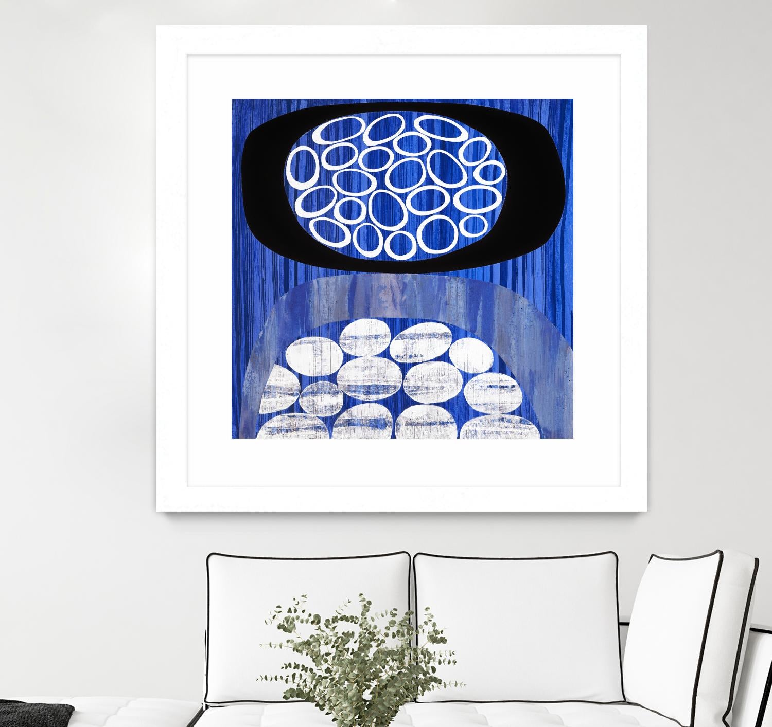 Waterway II by Mary Calkins on GIANT ART - black abstract