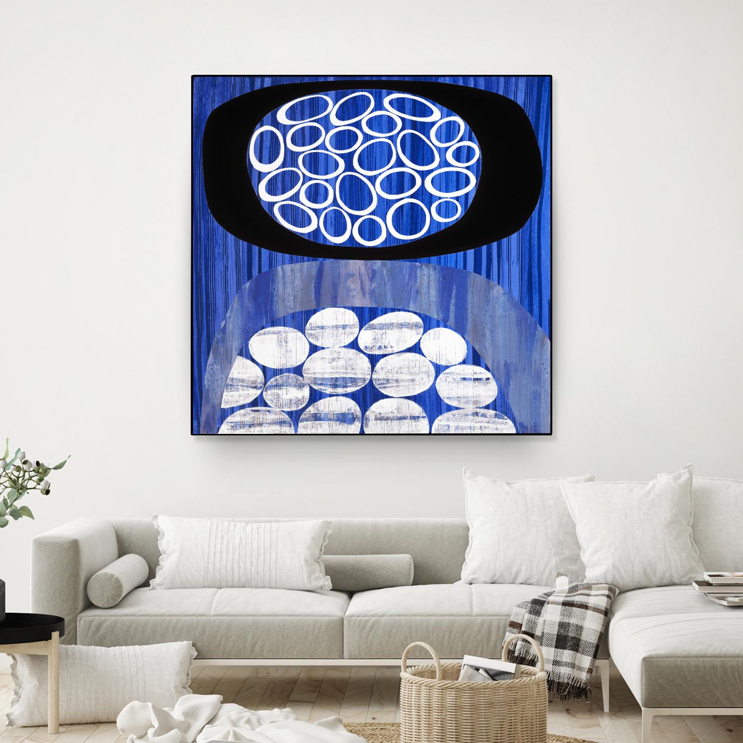 Waterway II by Mary Calkins on GIANT ART - black abstract