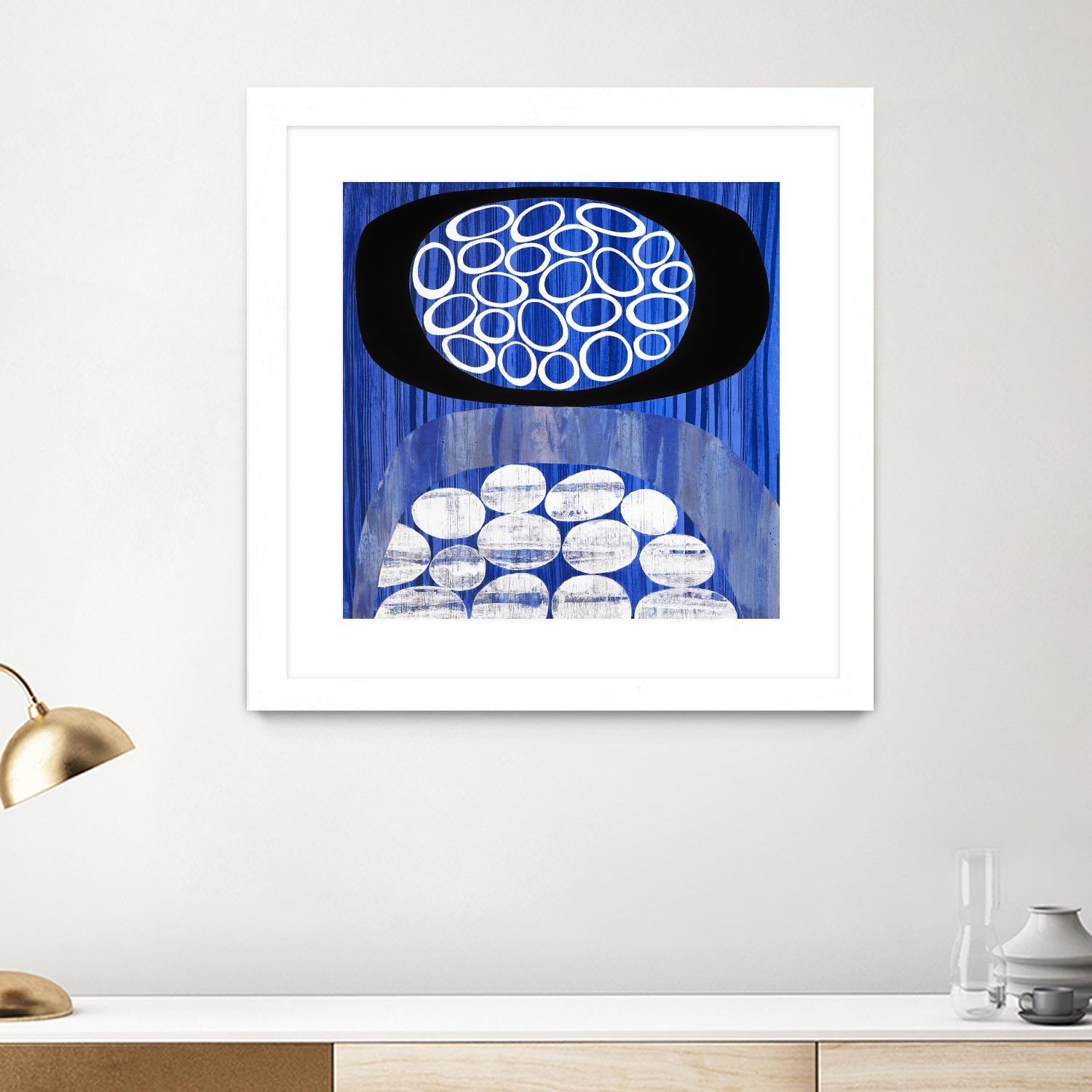 Waterway II by Mary Calkins on GIANT ART - black abstract