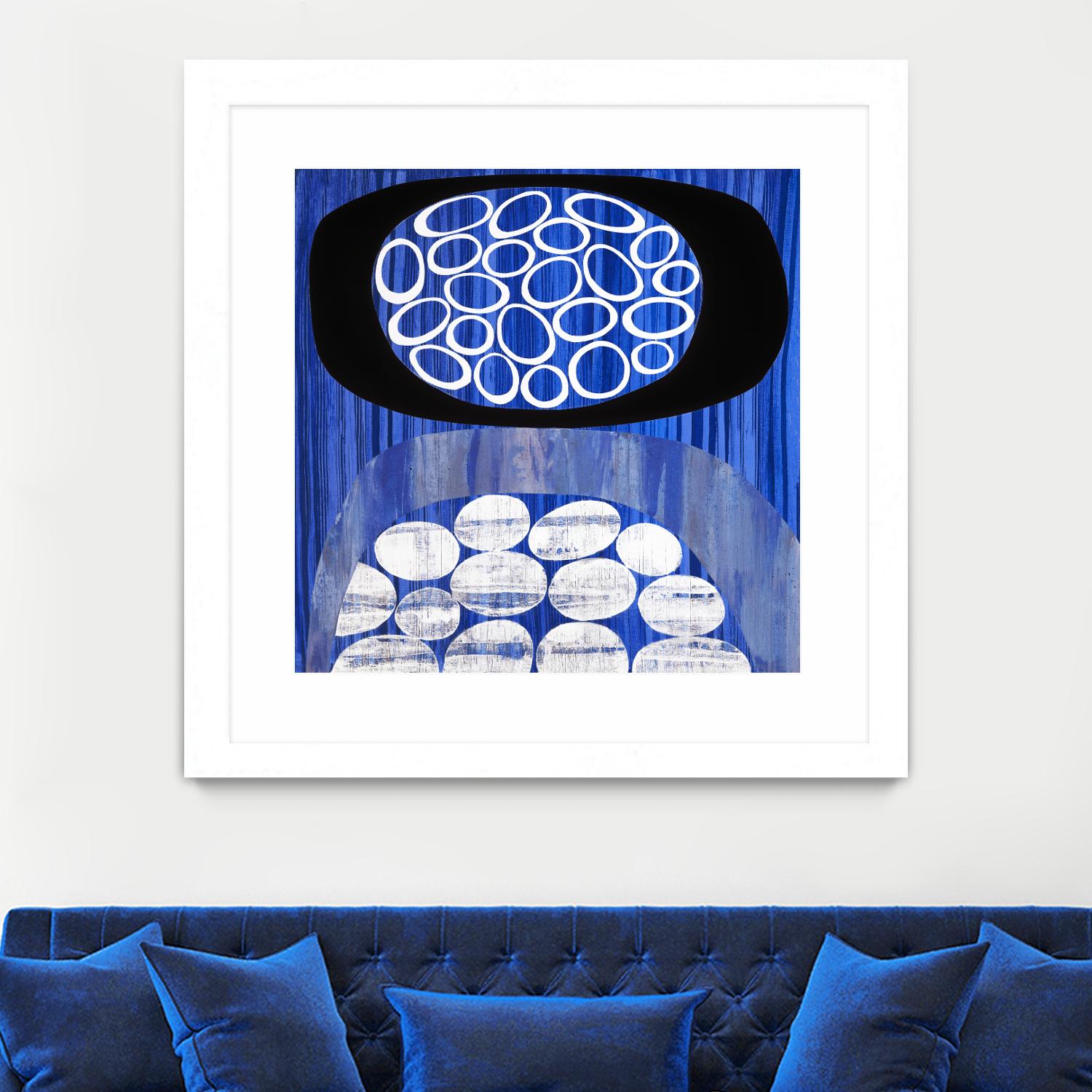 Waterway II by Mary Calkins on GIANT ART - black abstract