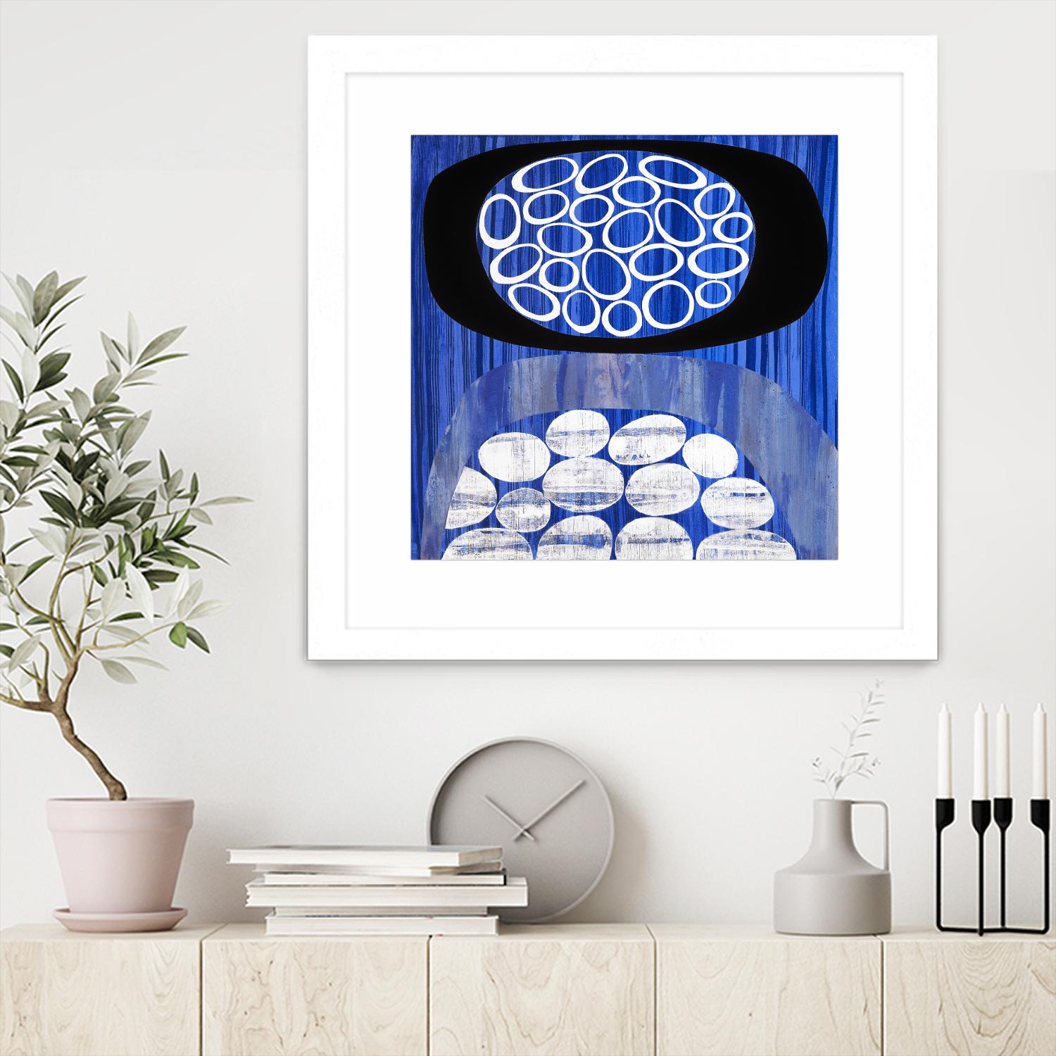 Waterway II by Mary Calkins on GIANT ART - black abstract