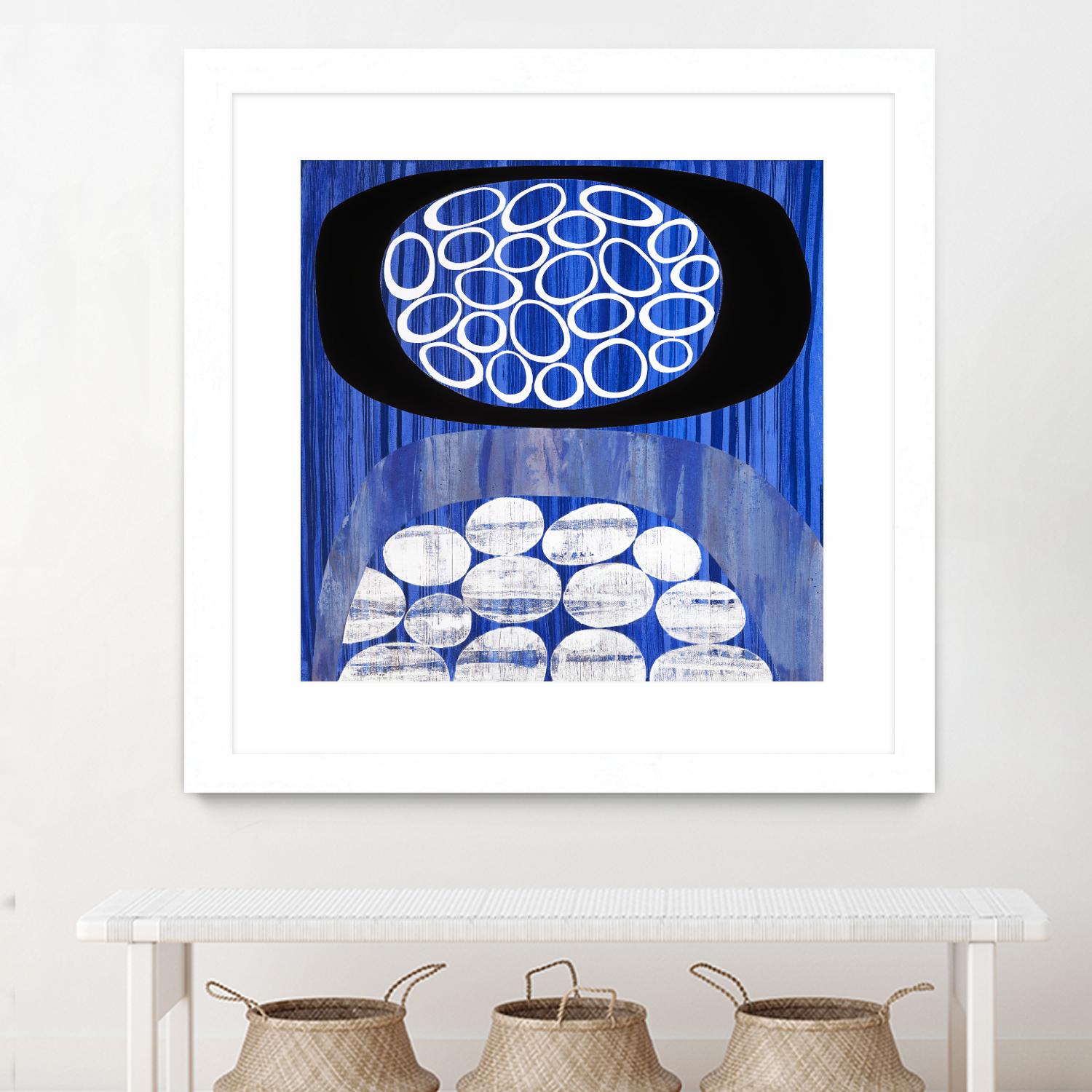 Waterway II by Mary Calkins on GIANT ART - black abstract