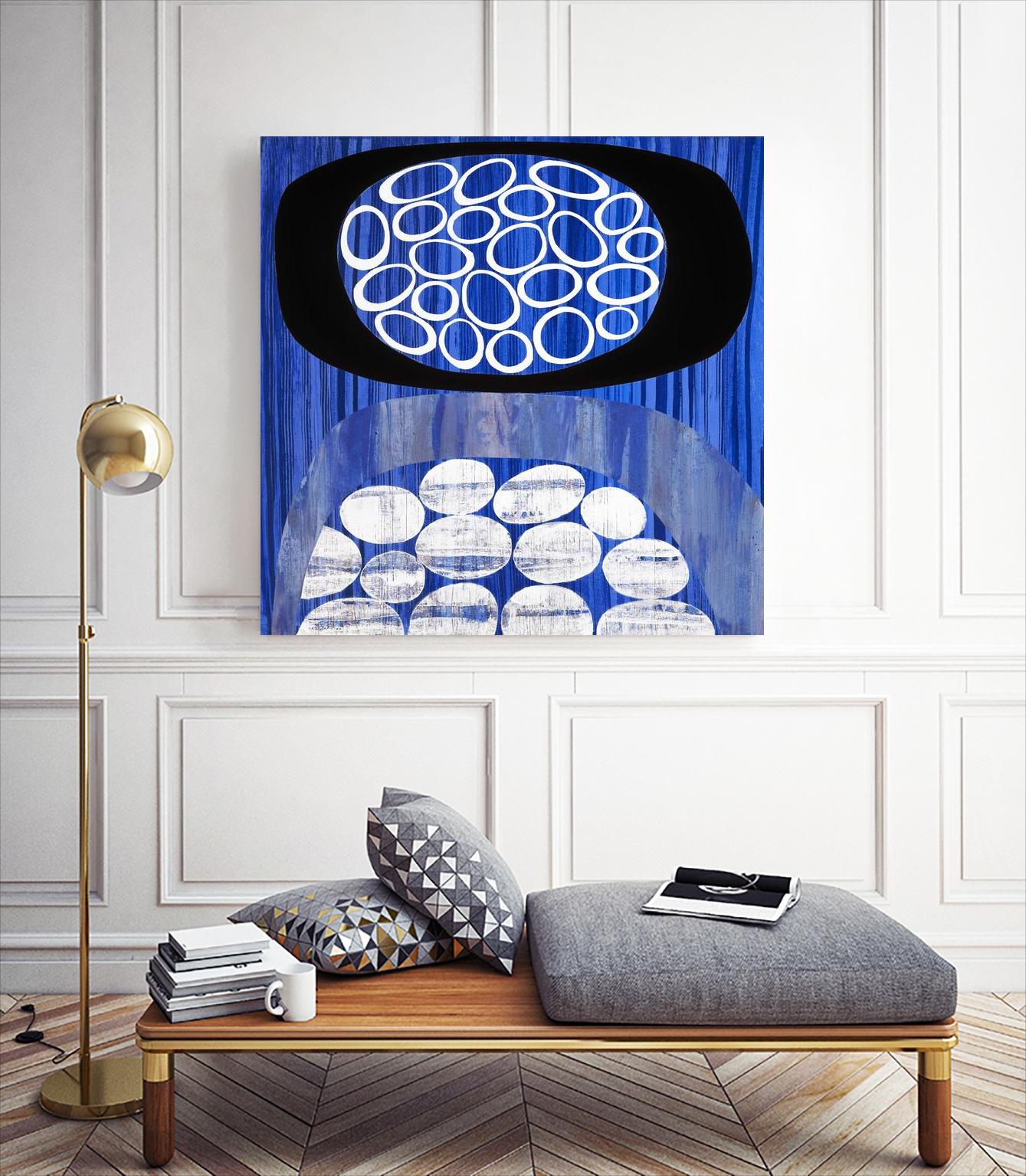 Waterway II by Mary Calkins on GIANT ART - black abstract