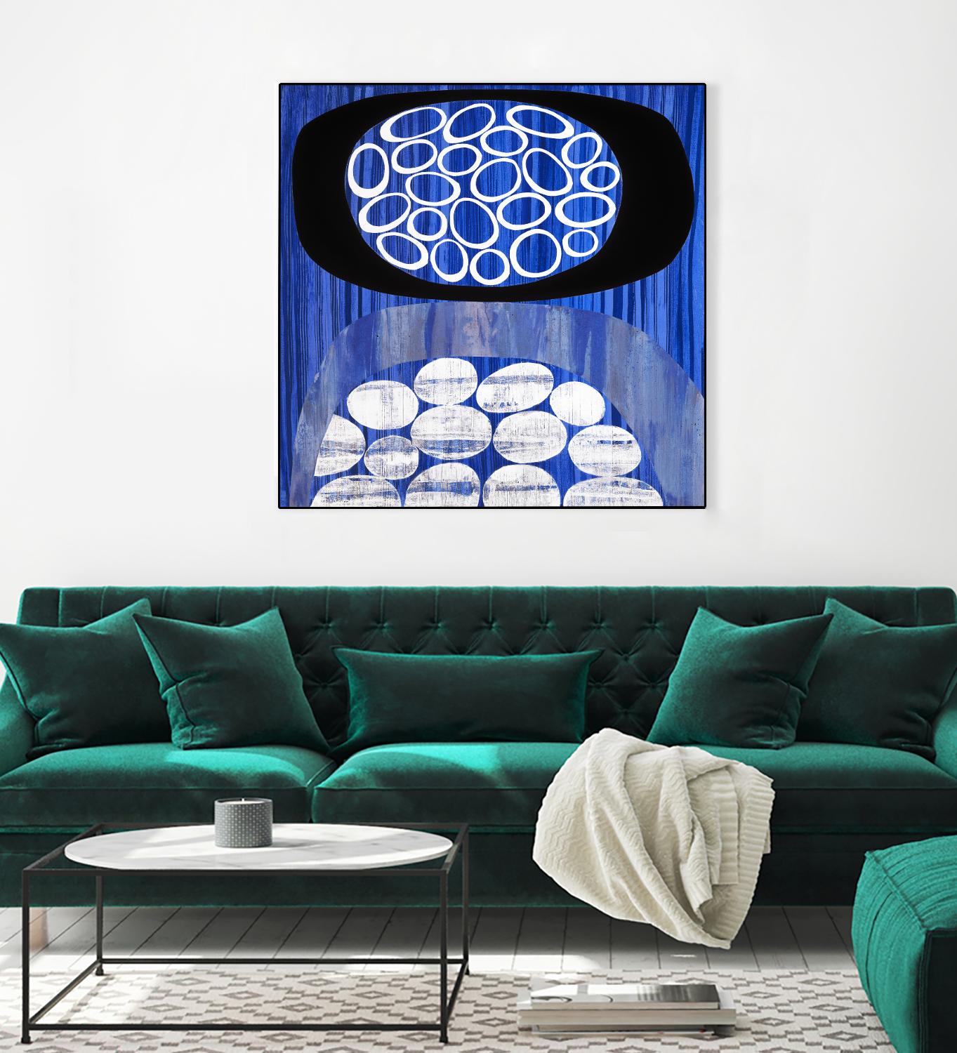 Waterway II by Mary Calkins on GIANT ART - black abstract