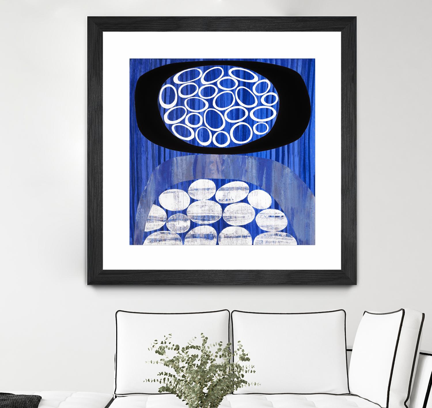 Waterway II by Mary Calkins on GIANT ART - black abstract