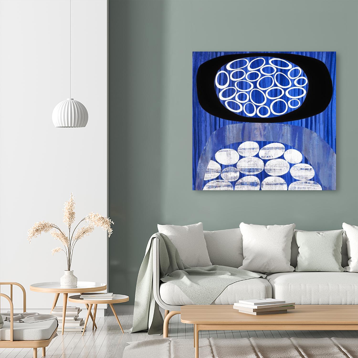 Waterway II by Mary Calkins on GIANT ART - black abstract