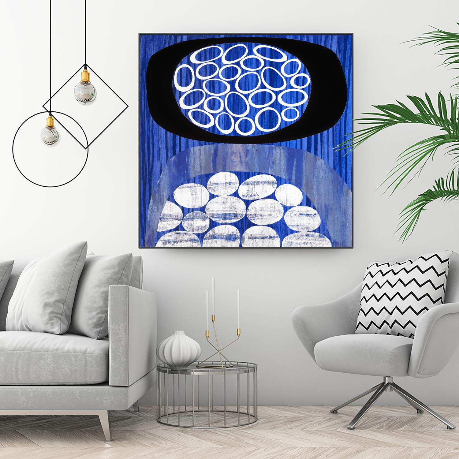 Waterway II by Mary Calkins on GIANT ART - black abstract