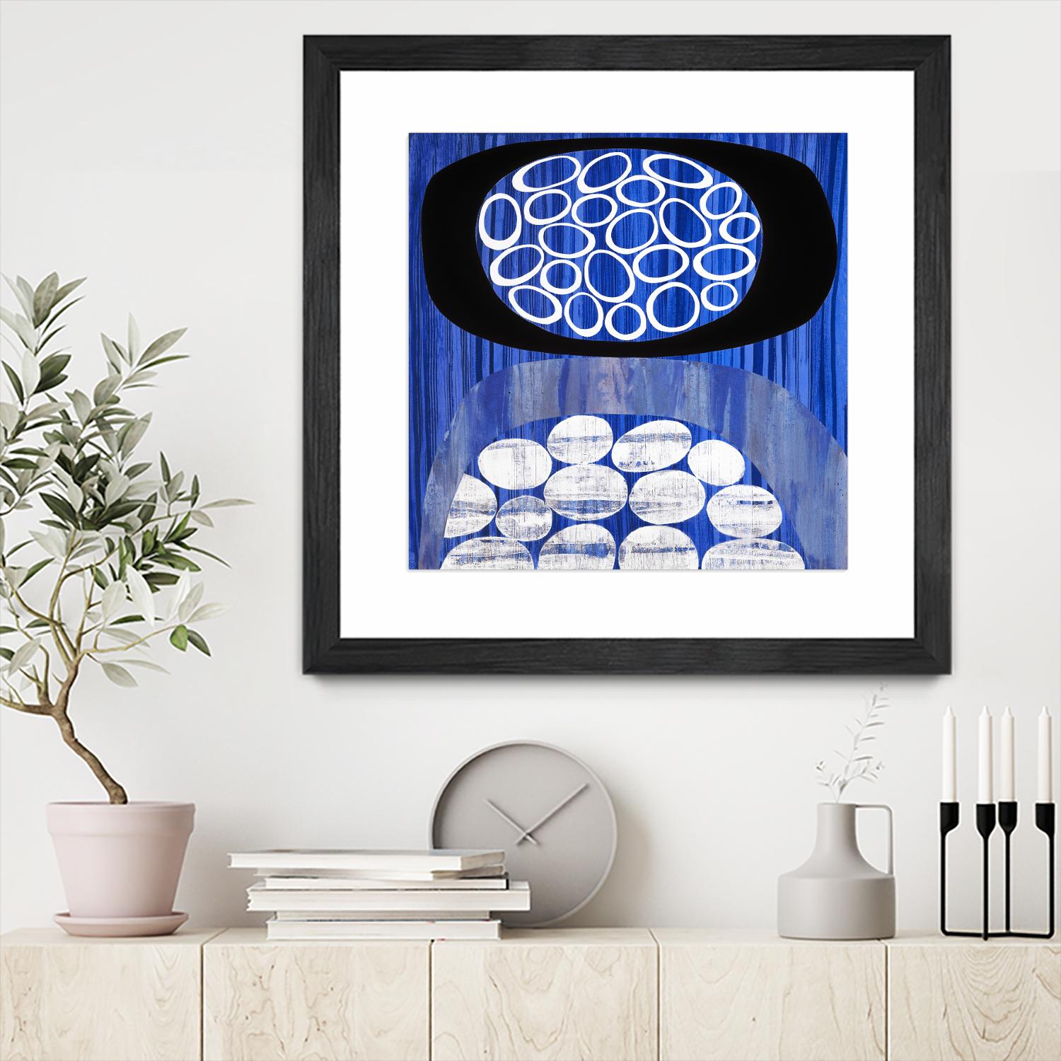 Waterway II by Mary Calkins on GIANT ART - black abstract