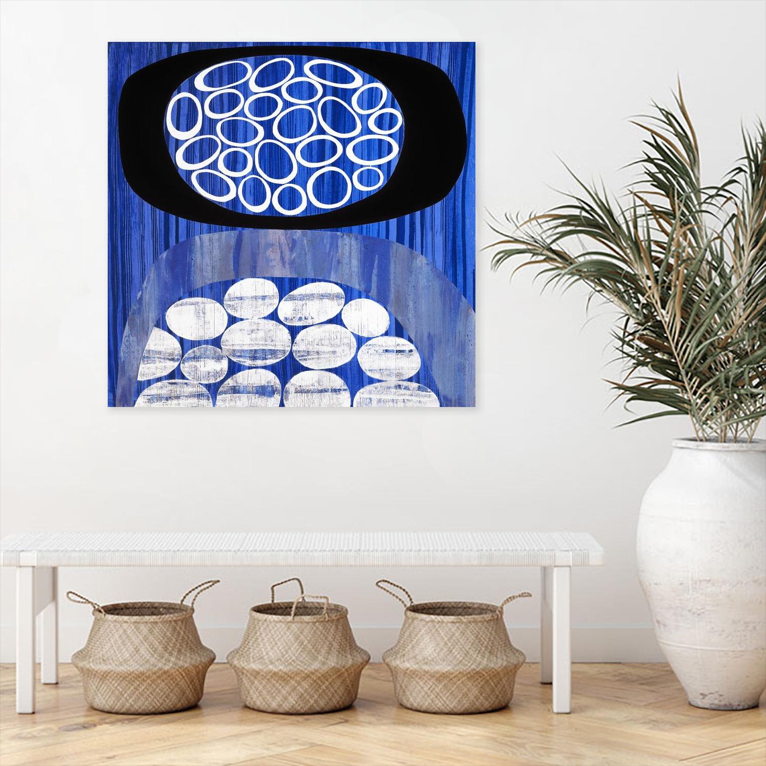 Waterway II by Mary Calkins on GIANT ART - black abstract