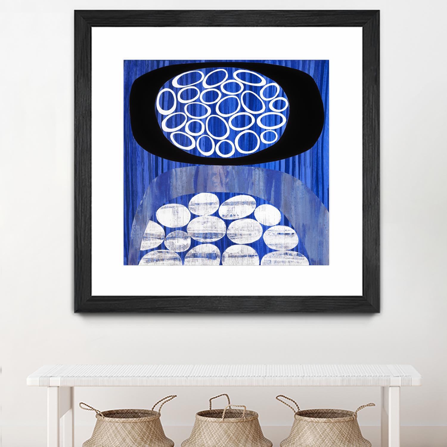 Waterway II by Mary Calkins on GIANT ART - black abstract