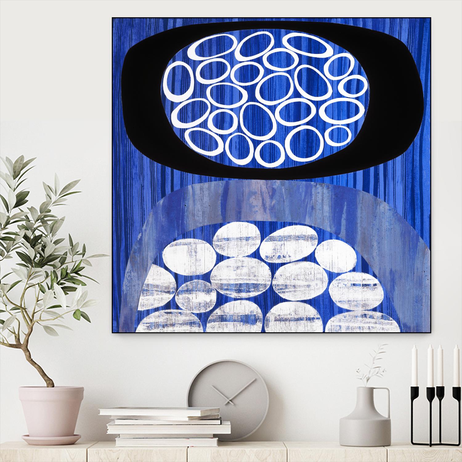 Waterway II by Mary Calkins on GIANT ART - black abstract