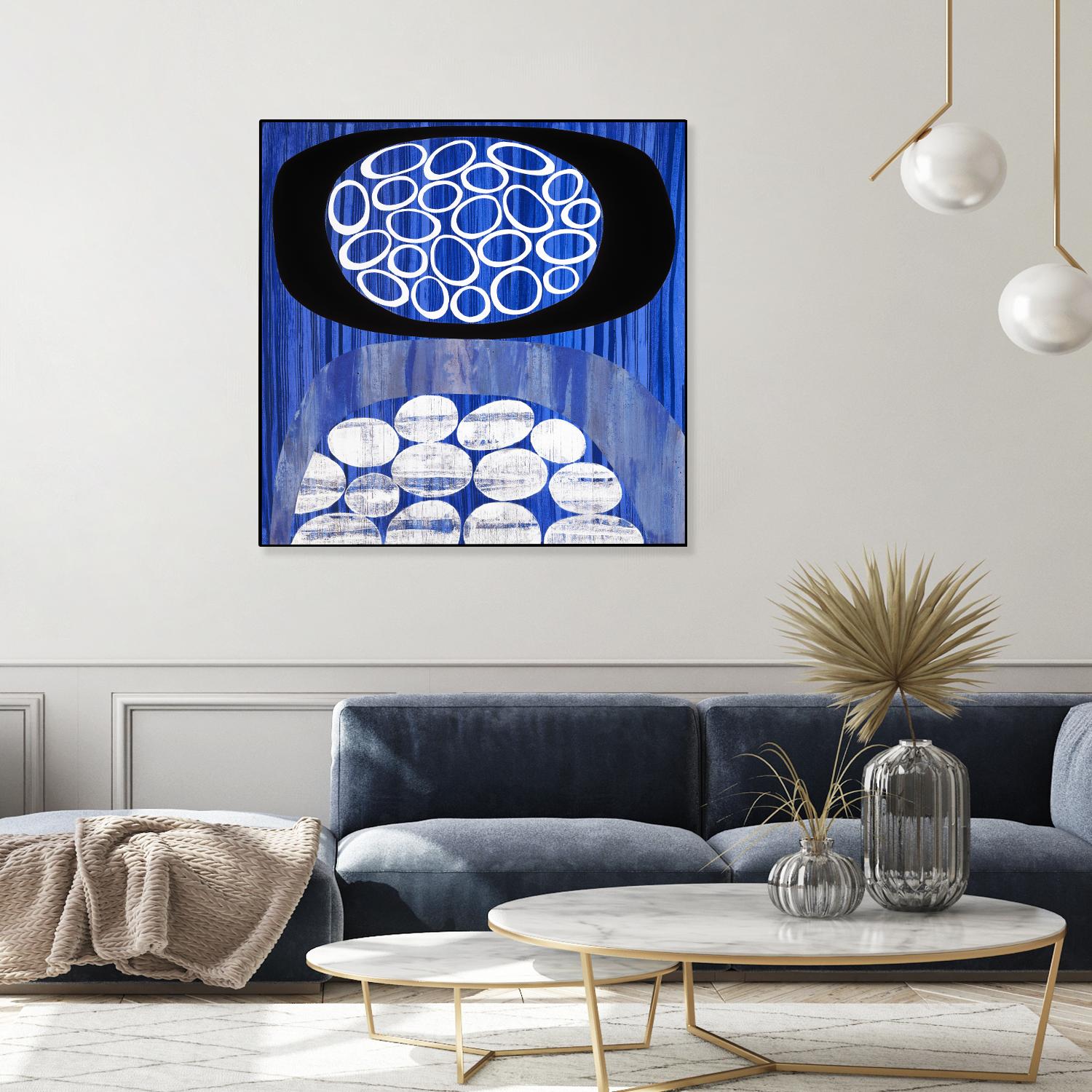 Waterway II by Mary Calkins on GIANT ART - black abstract