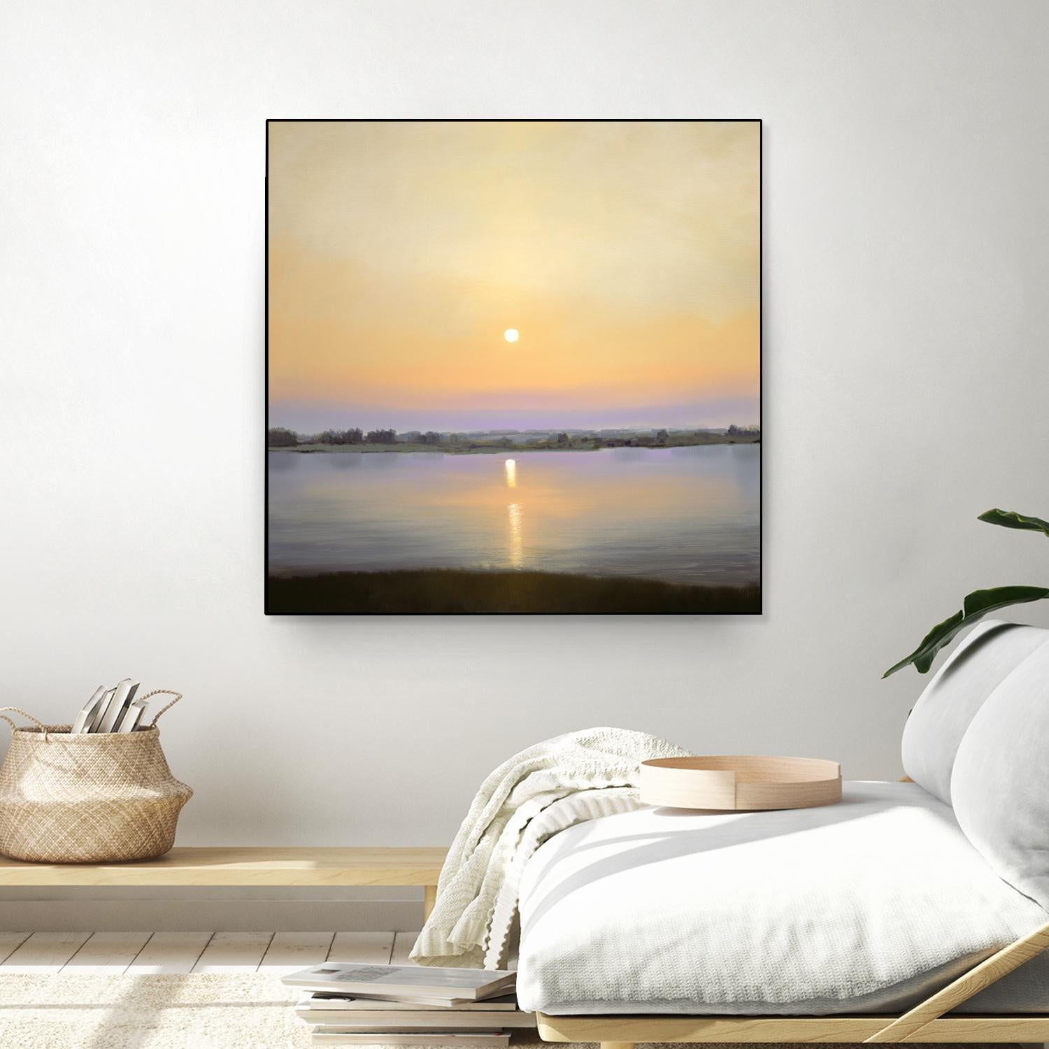River Sunset by Matthew Hasty on GIANT ART - yellow landscape