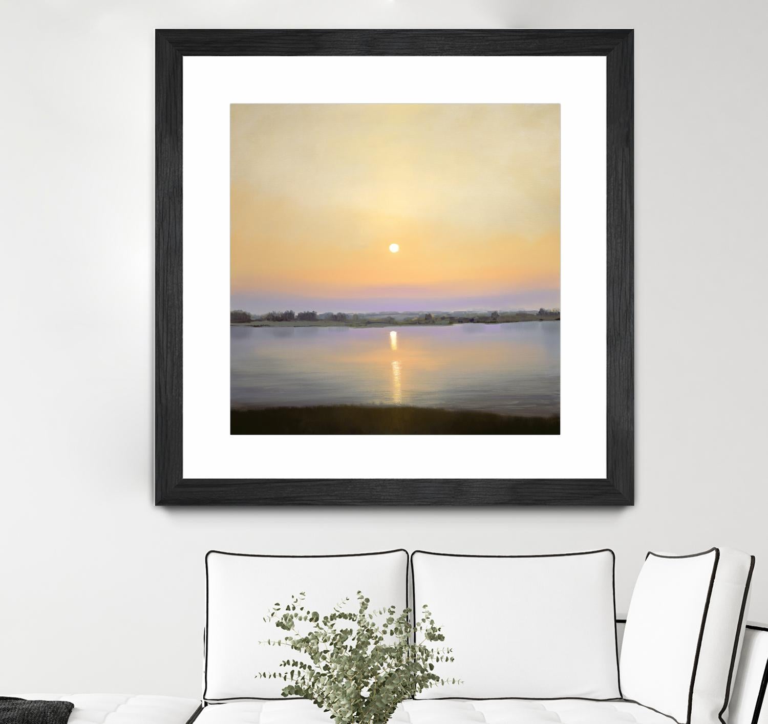 River Sunset by Matthew Hasty on GIANT ART - yellow landscape