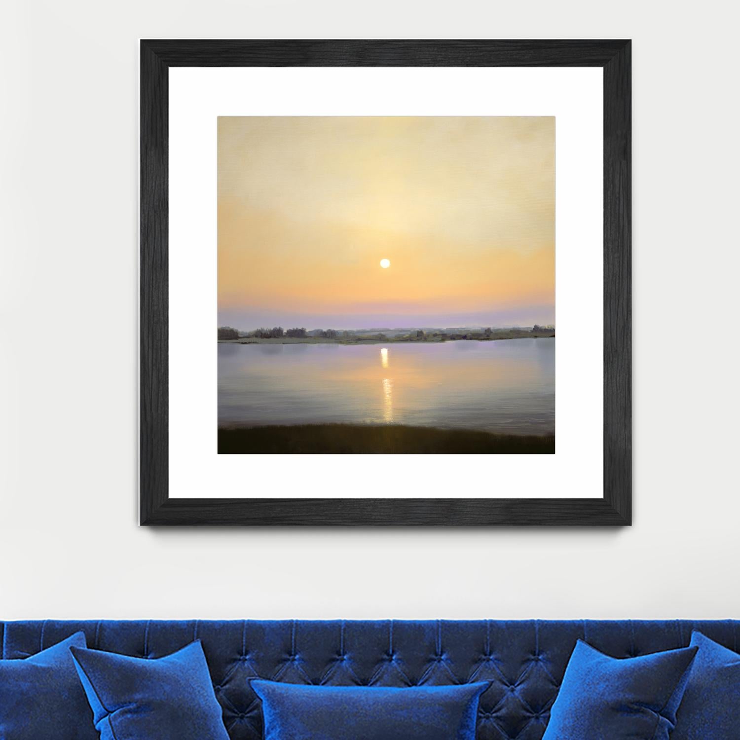 River Sunset by Matthew Hasty on GIANT ART - yellow landscape