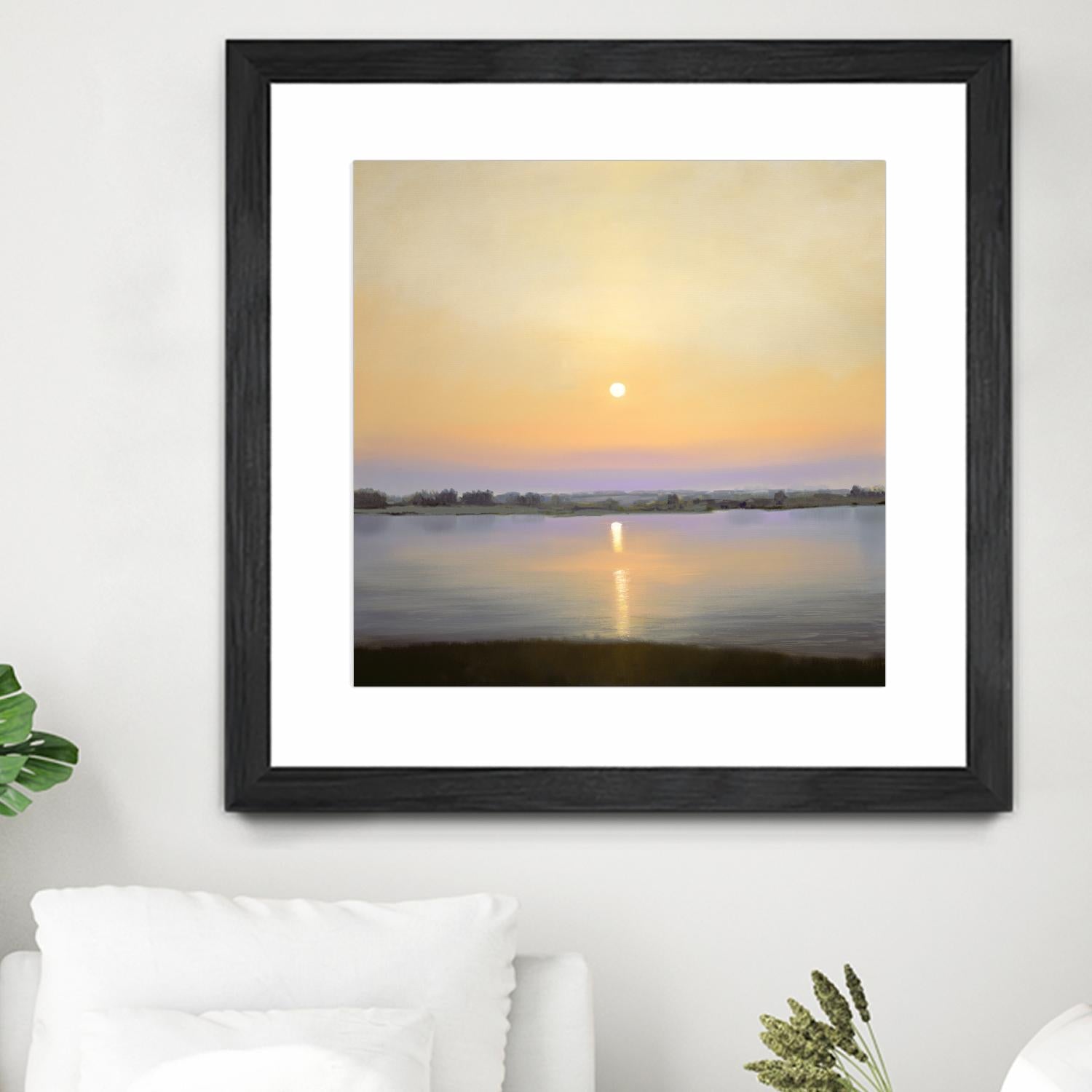 River Sunset by Matthew Hasty on GIANT ART - yellow landscape