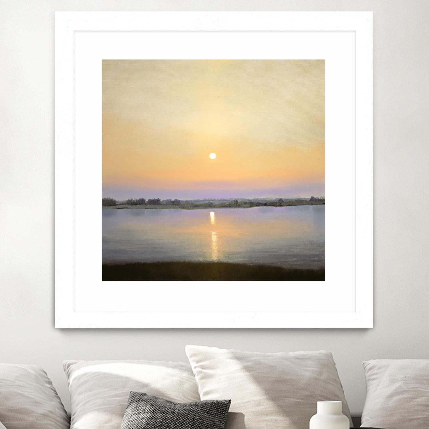 River Sunset by Matthew Hasty on GIANT ART - yellow landscape