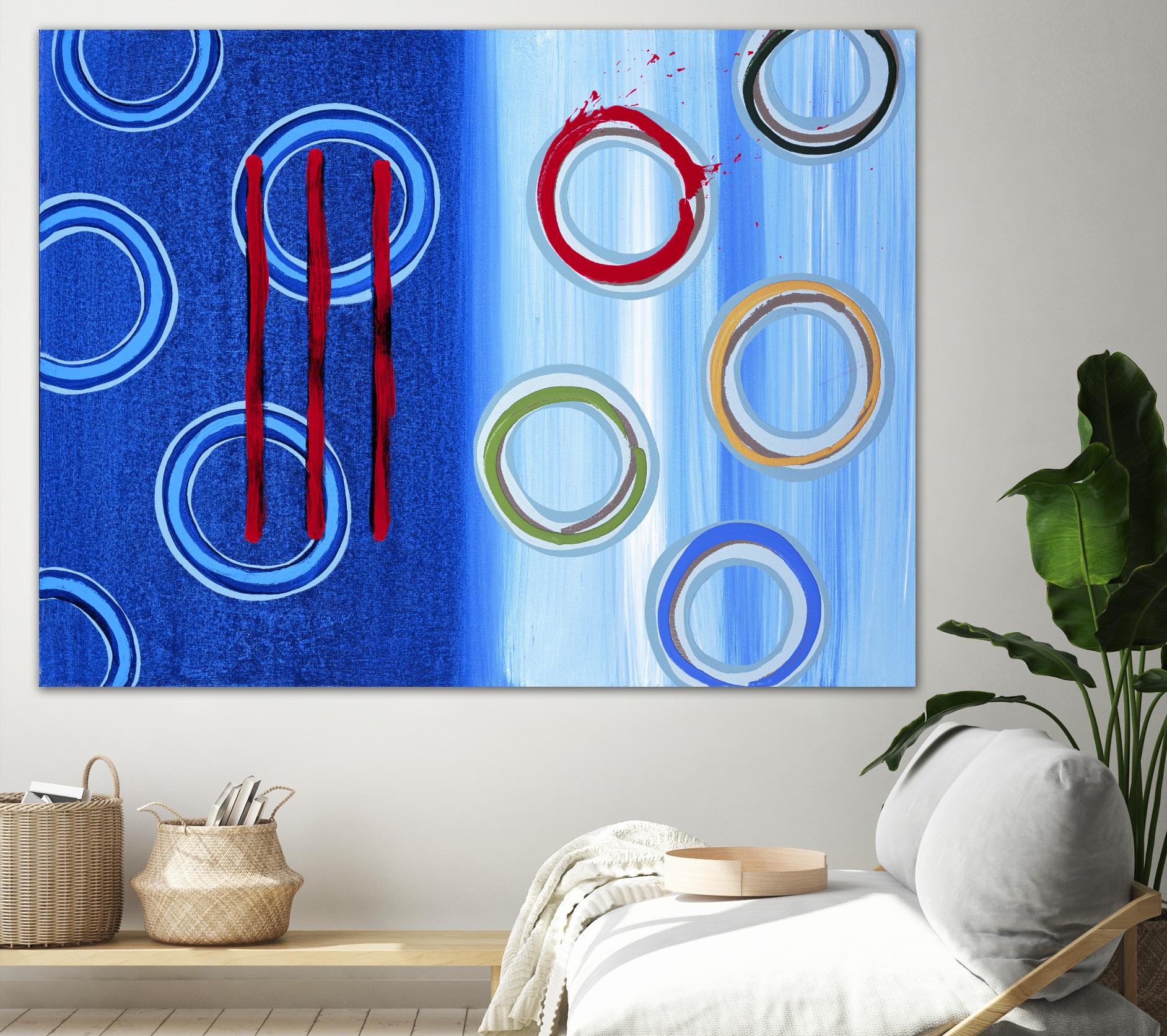 Space I by Lee Crew on GIANT ART - red abstract