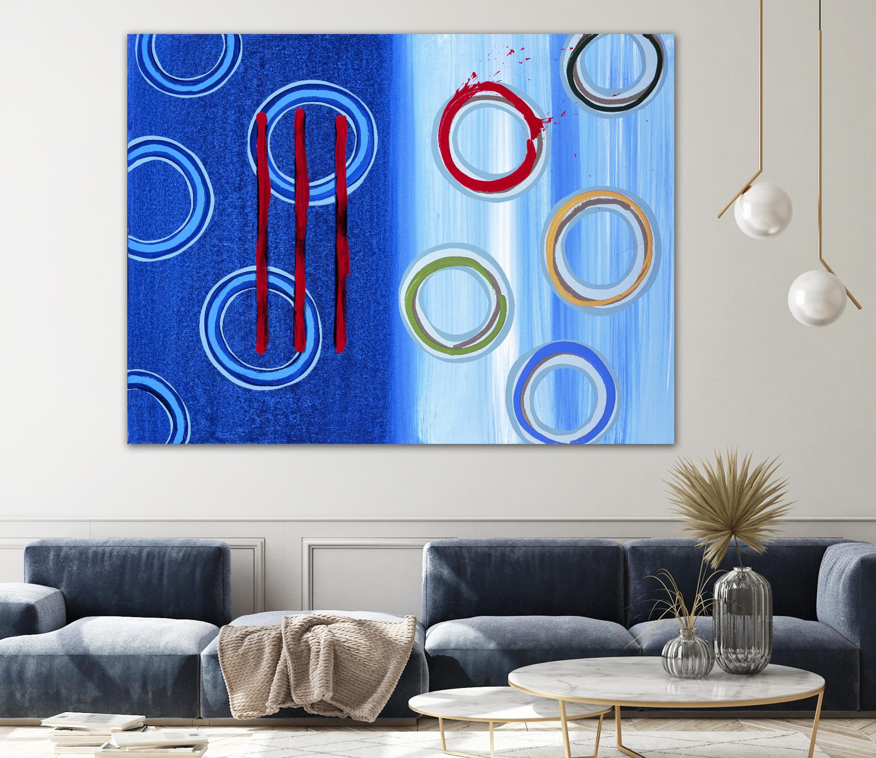 Space I by Lee Crew on GIANT ART - red abstract