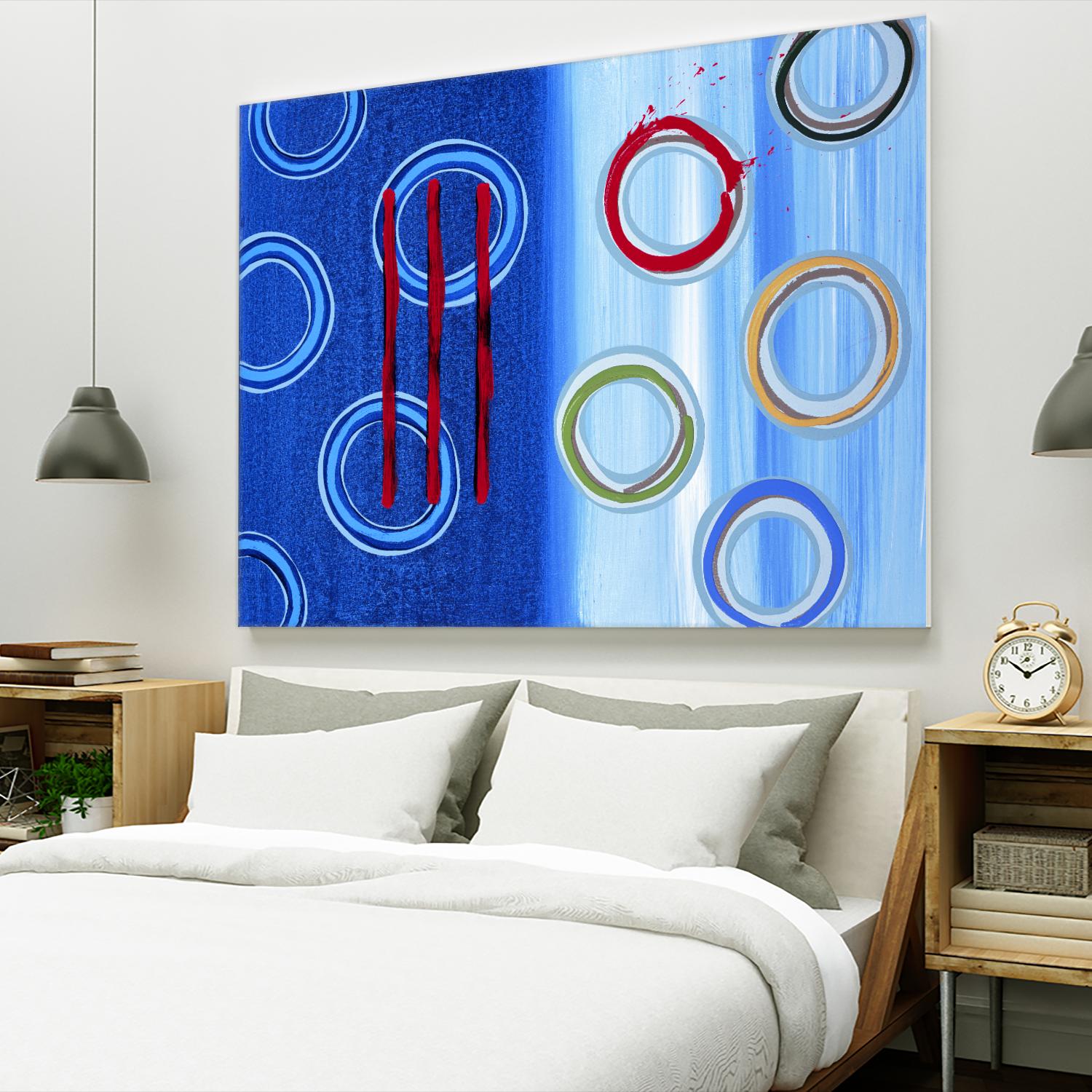 Space I by Lee Crew on GIANT ART - red abstract