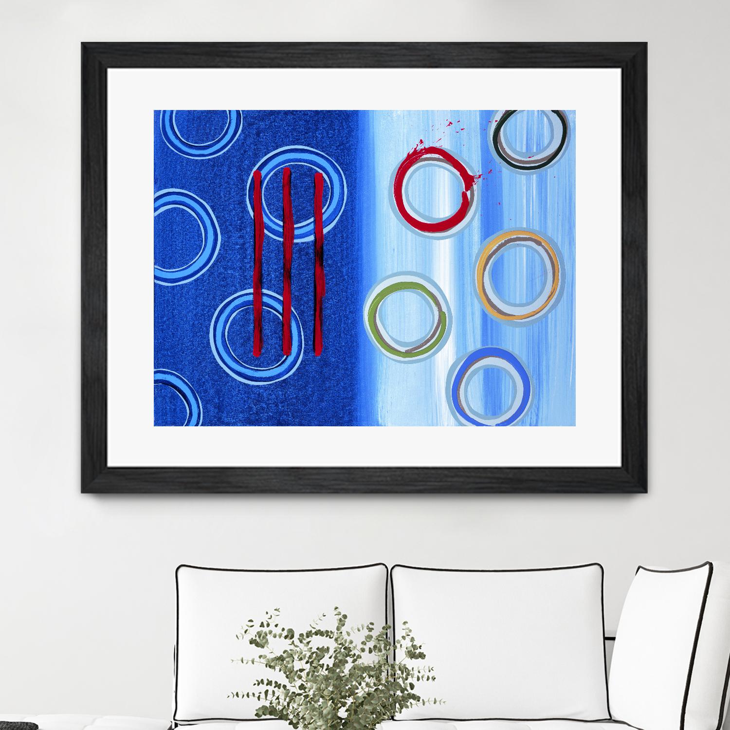 Space I by Lee Crew on GIANT ART - red abstract