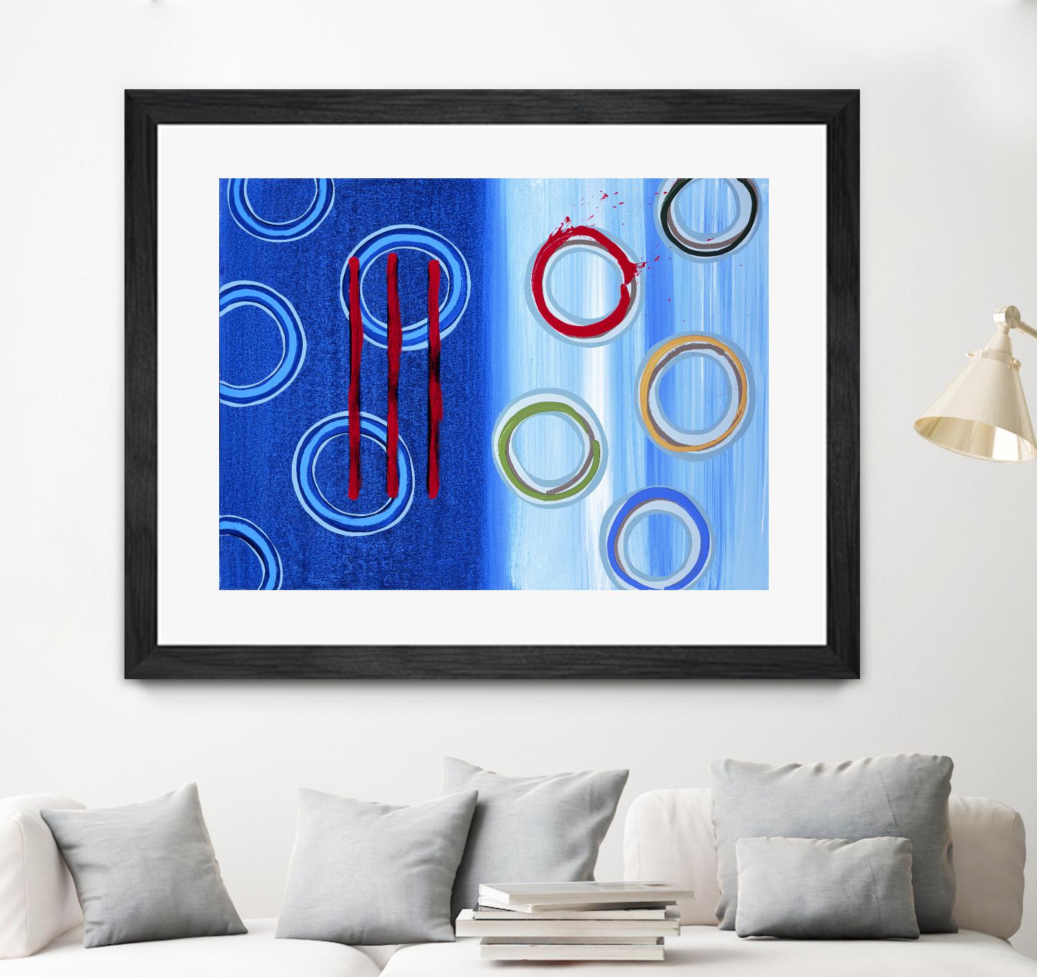 Space I by Lee Crew on GIANT ART - red abstract