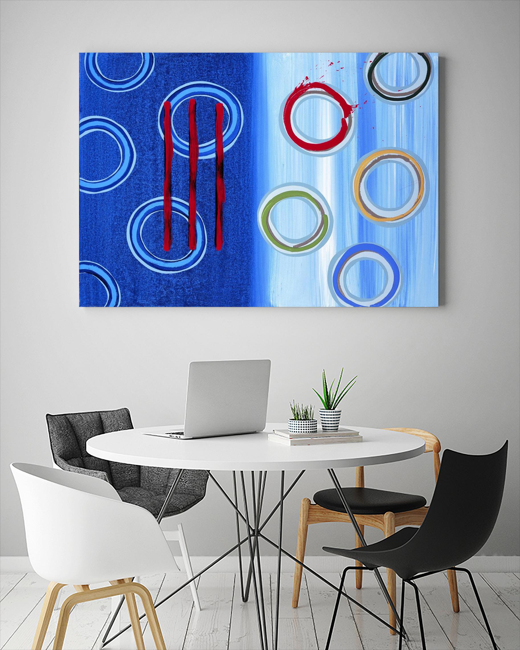 Space I by Lee Crew on GIANT ART - red abstract