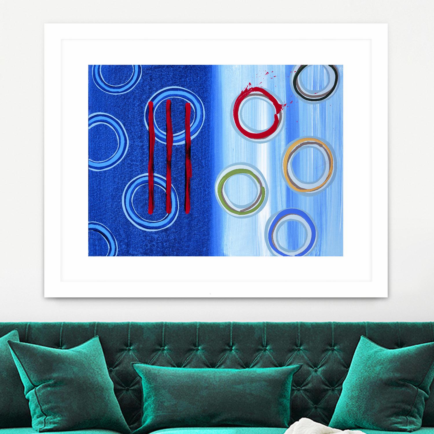 Space I by Lee Crew on GIANT ART - red abstract