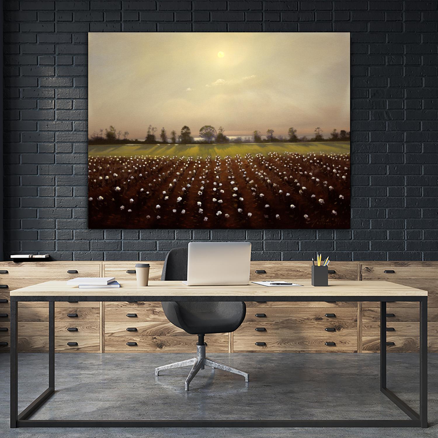 Parhelia: Cotton Field by Matthew Hasty on GIANT ART - green landscape