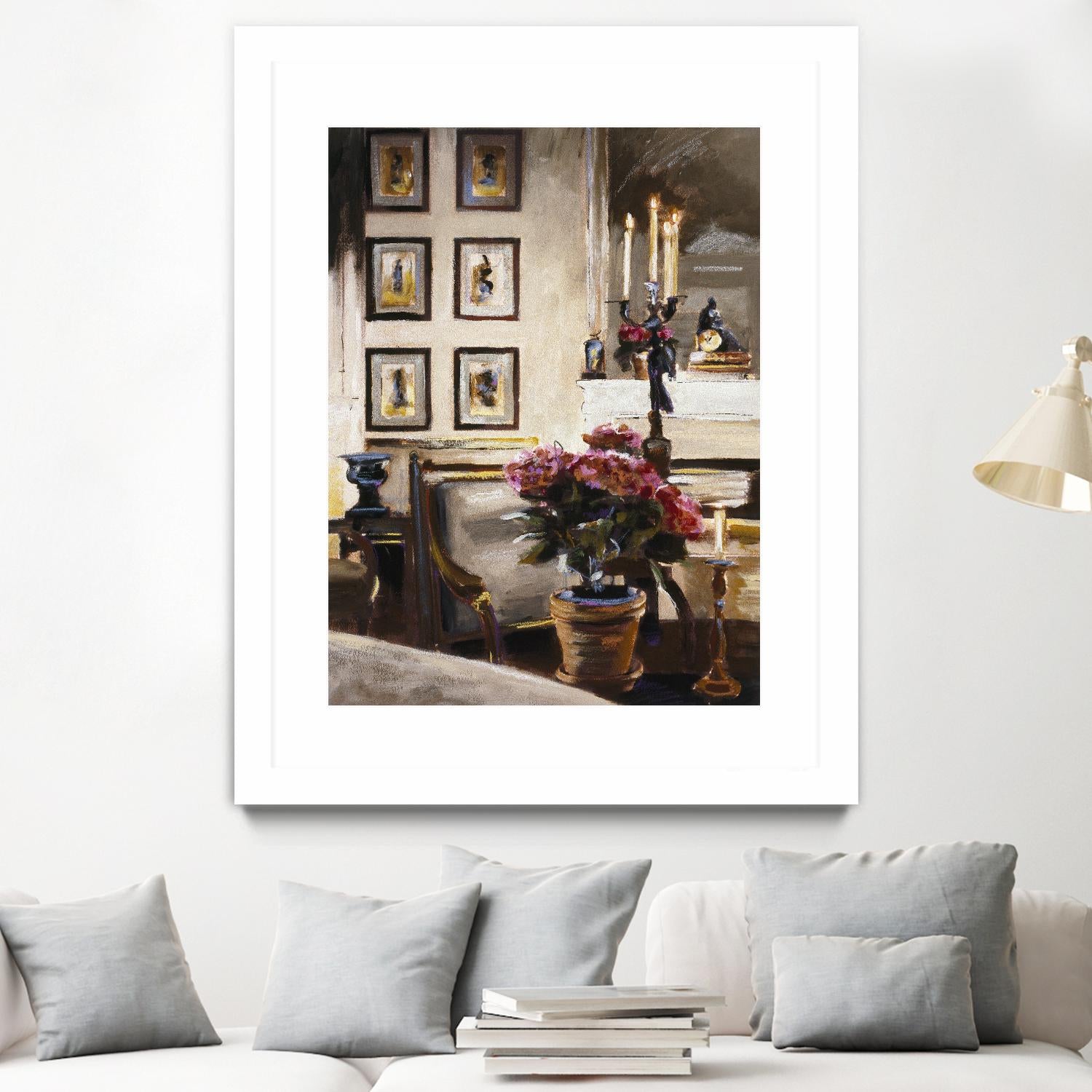 Comfortable Interior 1 by Dennis Carney on GIANT ART - brown architectural