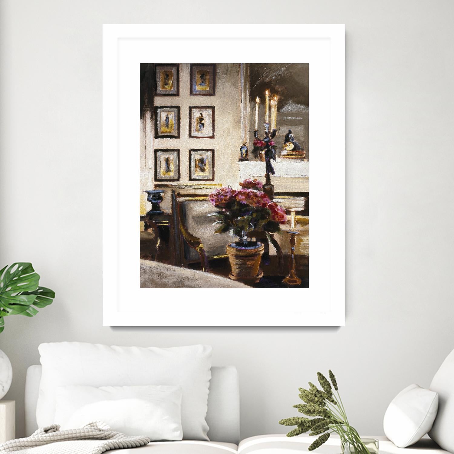 Comfortable Interior 1 by Dennis Carney on GIANT ART - brown architectural