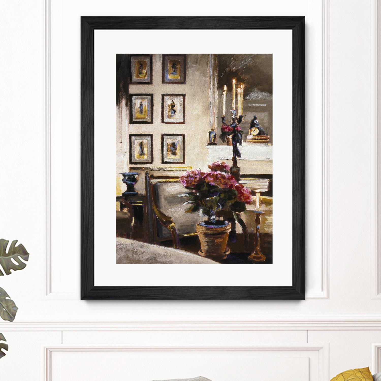 Comfortable Interior 1 by Dennis Carney on GIANT ART - brown architectural