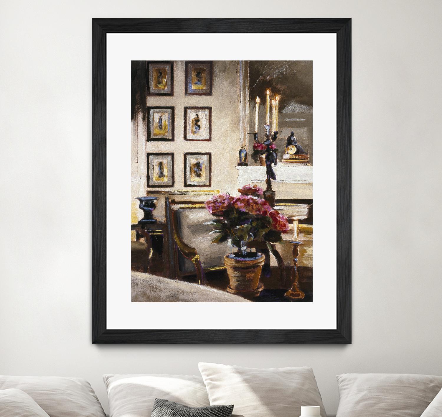 Comfortable Interior 1 by Dennis Carney on GIANT ART - brown architectural