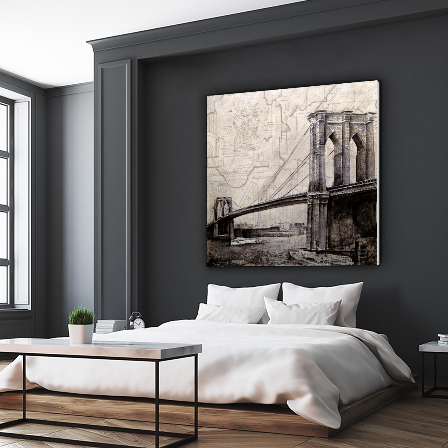 Bridges of Old by John Douglas on GIANT ART - beige city scene