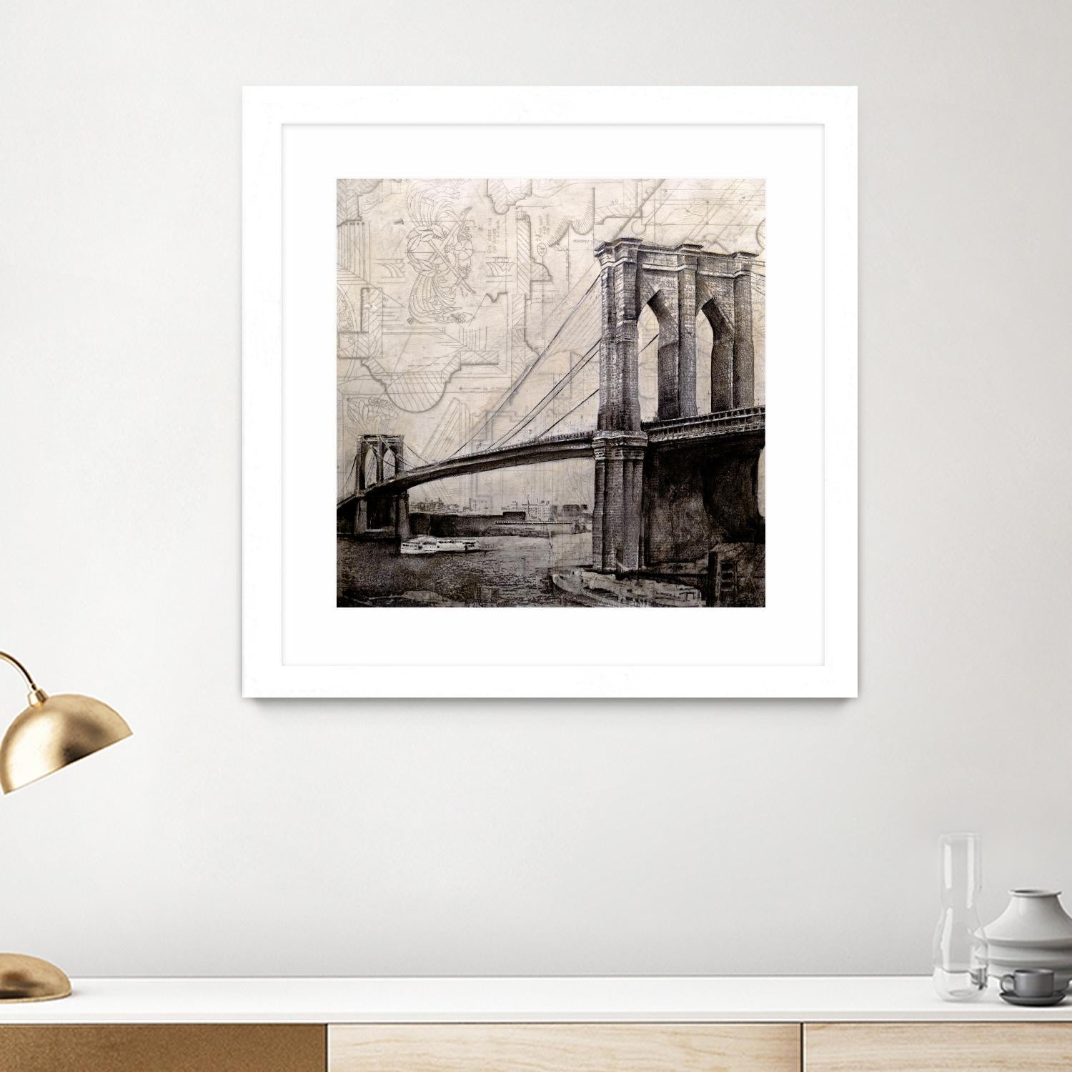 Bridges of Old by John Douglas on GIANT ART - beige city scene