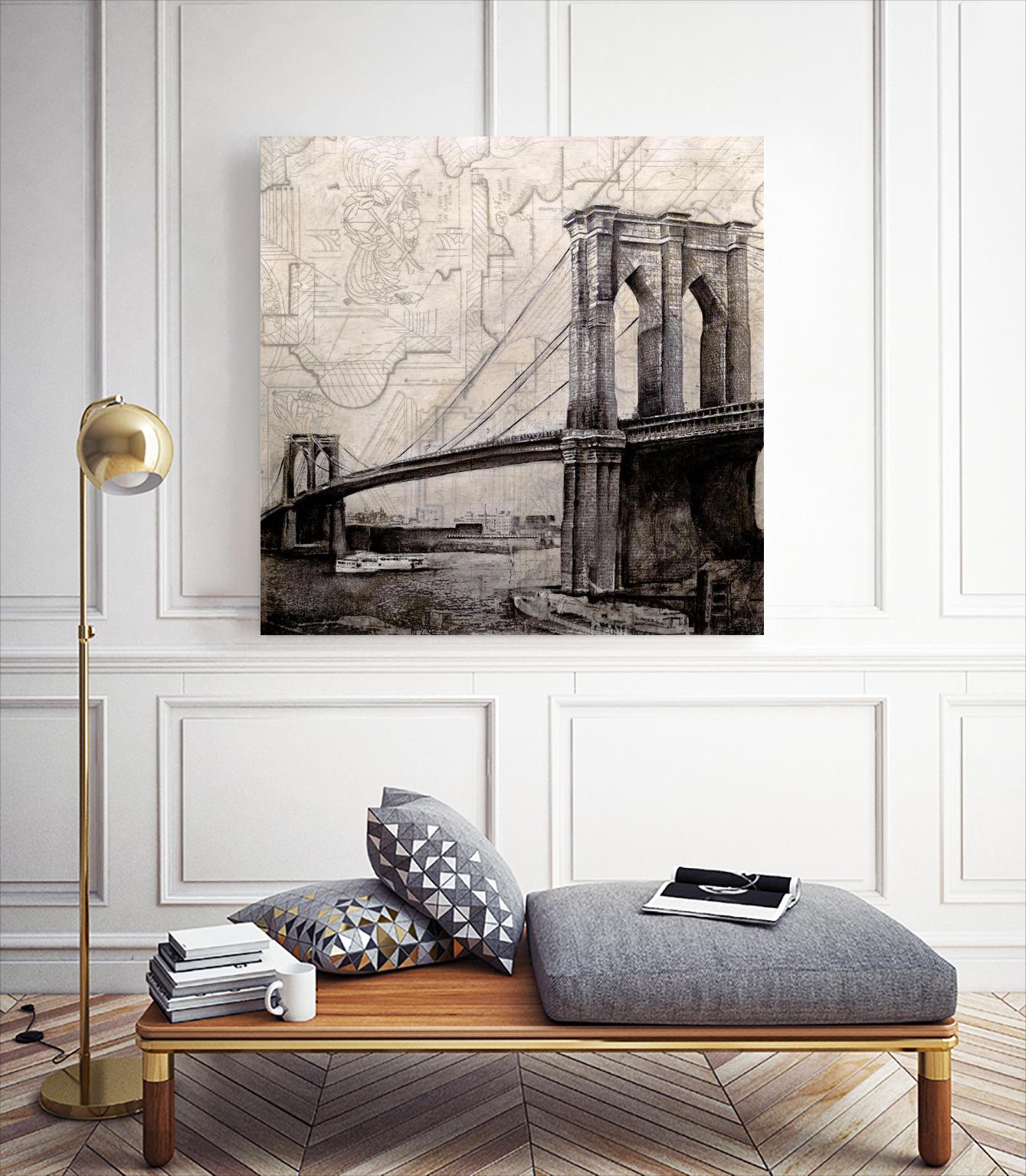 Bridges of Old by John Douglas on GIANT ART - beige city scene
